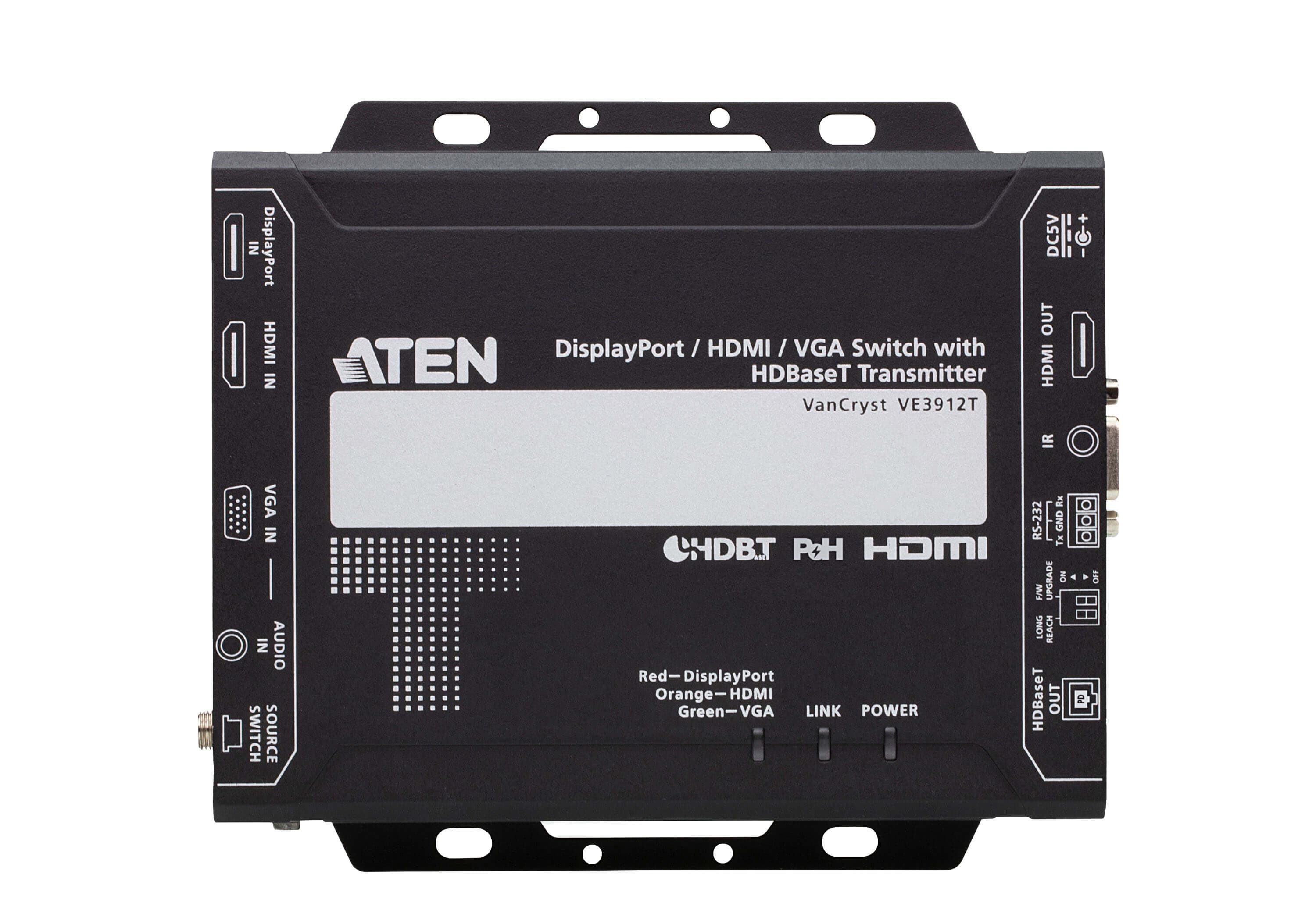 DisplayPort / HDMI / VGA Switch with HDBaseT Transmitter (PoH  PD) — изглед 4