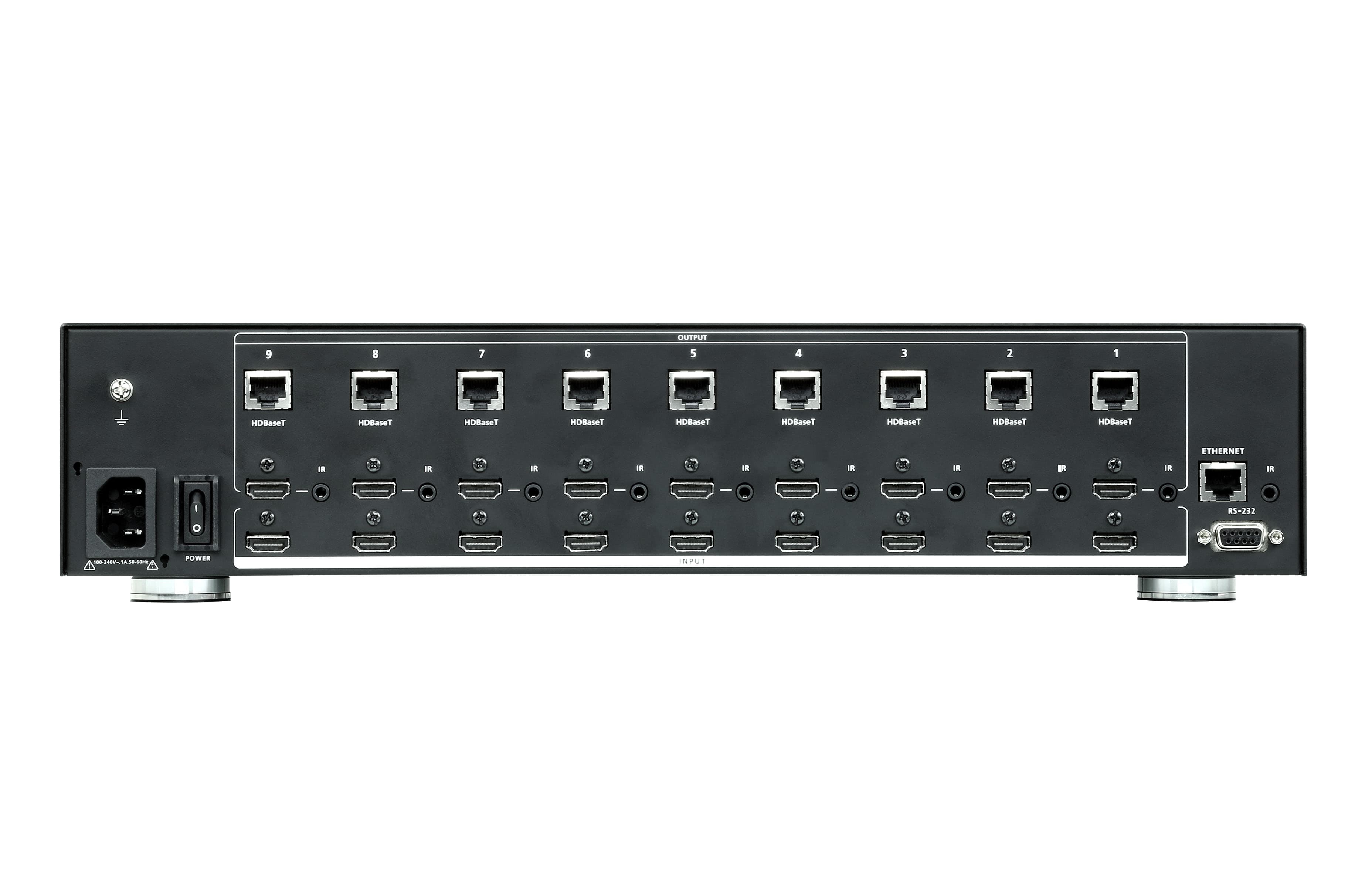 9 x 9 4K HDMI HDBaseT-Lite Matrix Switch — изглед 3
