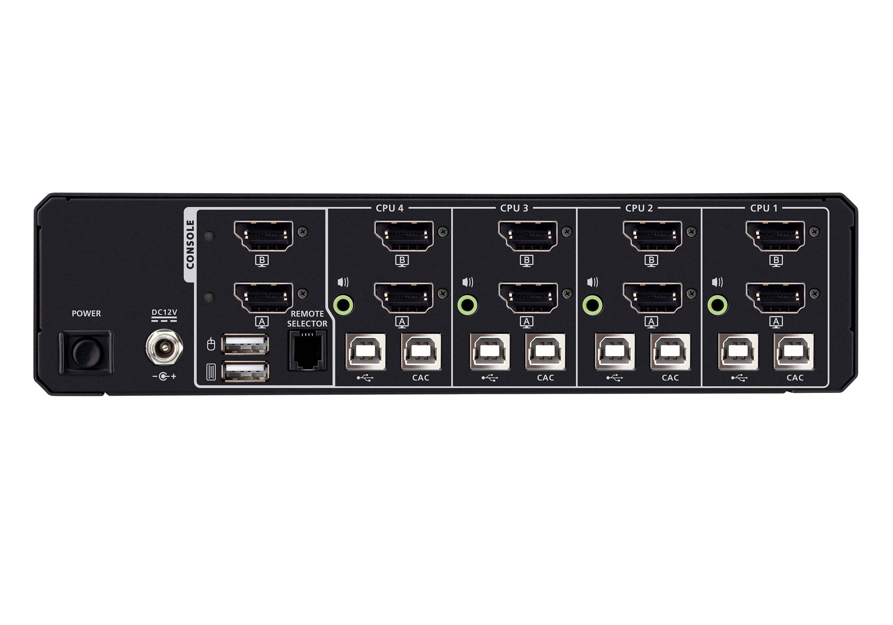 4-Port USB 5K DisplayPort/HDMI Dual Display Universal Secure KVM Switch with CAC (PSD PP v4.0 Compliant) — изглед 2