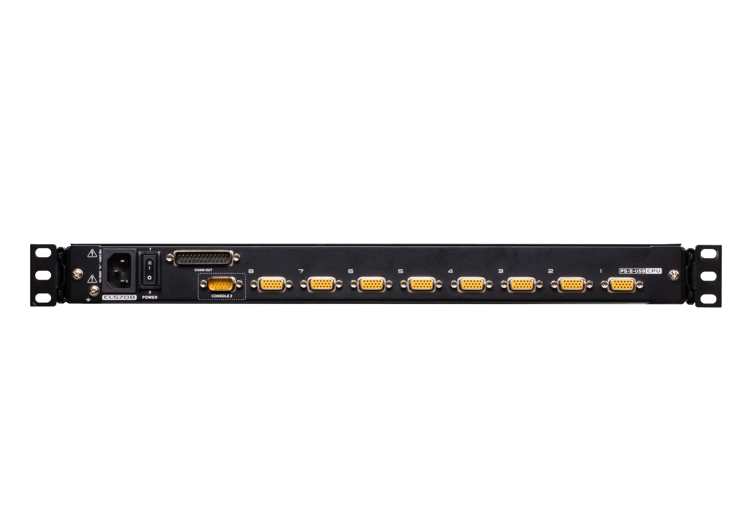 8-Port PS/2-USB VGA Single Rail LCD KVM Switch — изглед 3