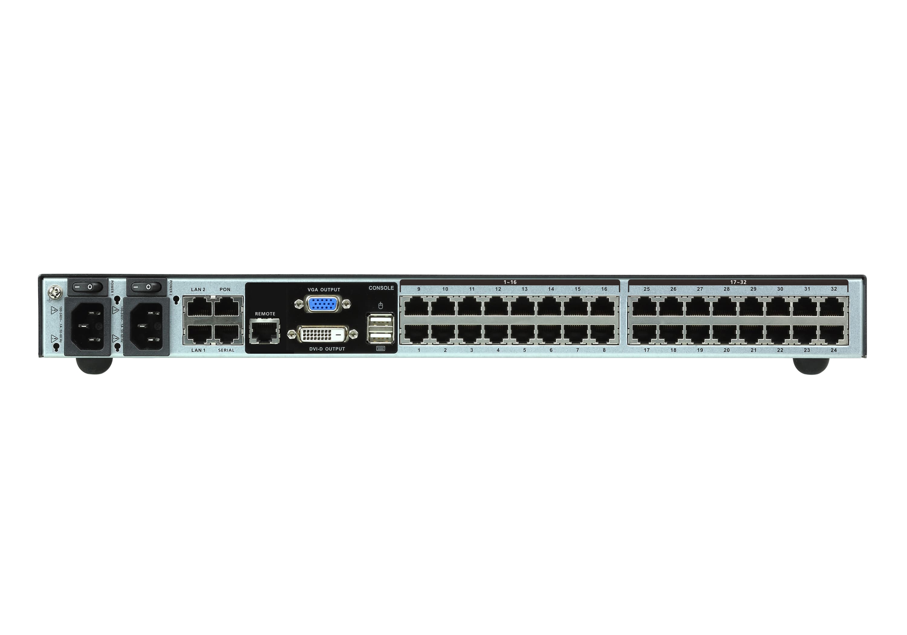 1-Local/8-Remote  Access 32-Port Multi-Interface Cat 5 KVM over IP Switch — изглед 2