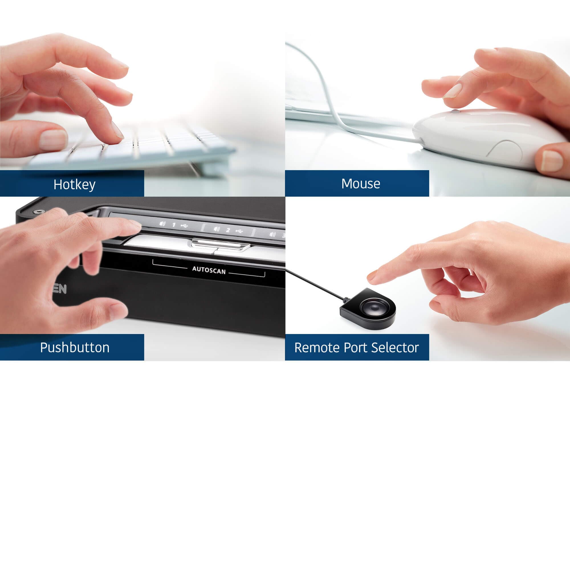 3-Port USB-C DisplayPort Hybrid KVMP™ Switch — изглед 6