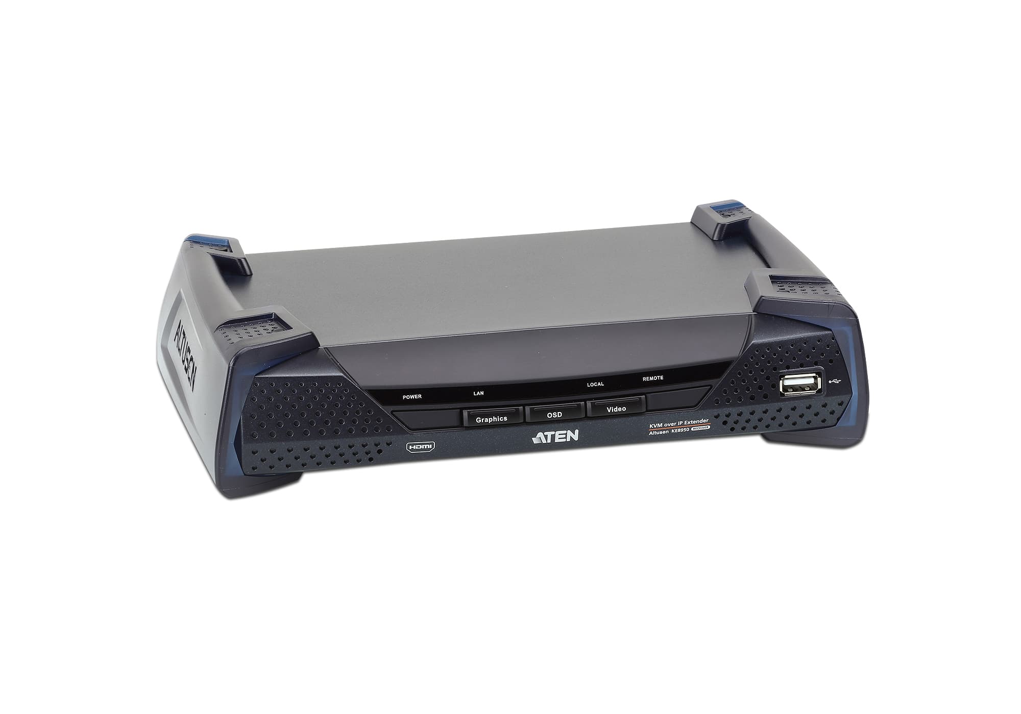 4K HDMI Single Display KVM over IP Receiver — изглед 4