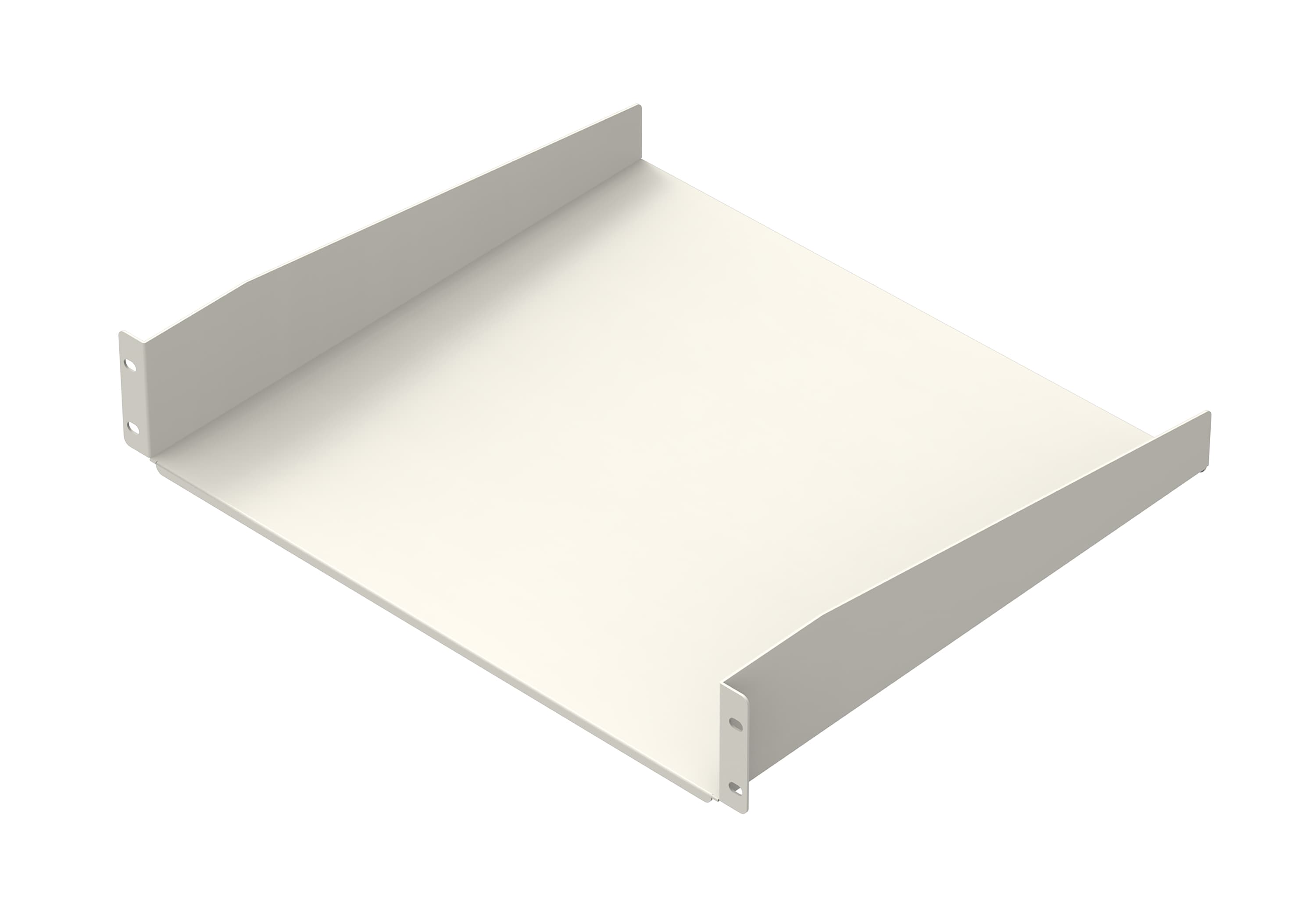 2U Solid Rack Mount Shelf (Depth：400 mm) — изглед 2