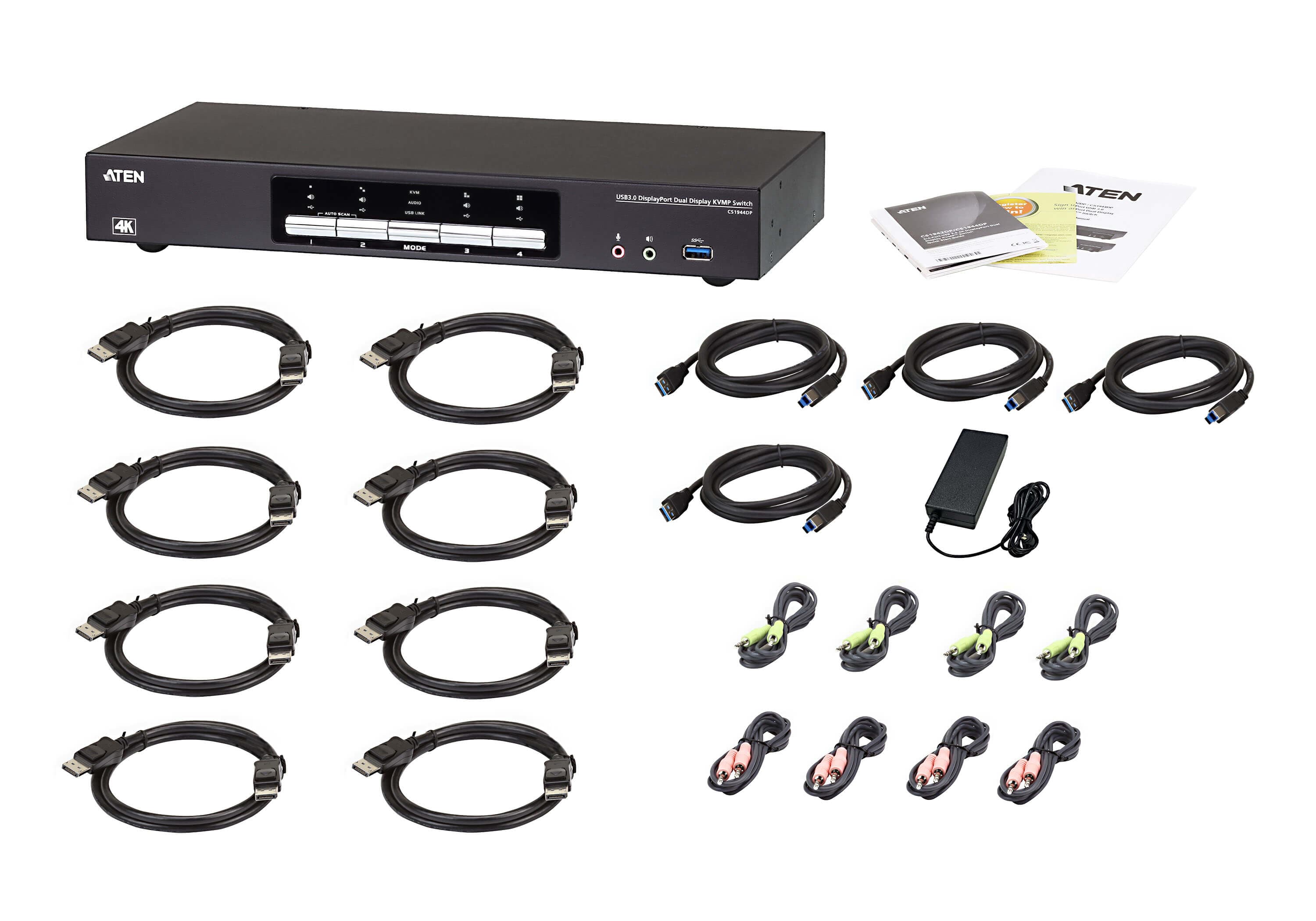 4-Port USB 3.0 4K DisplayPort Dual Display KVMP™ Switch — view 5