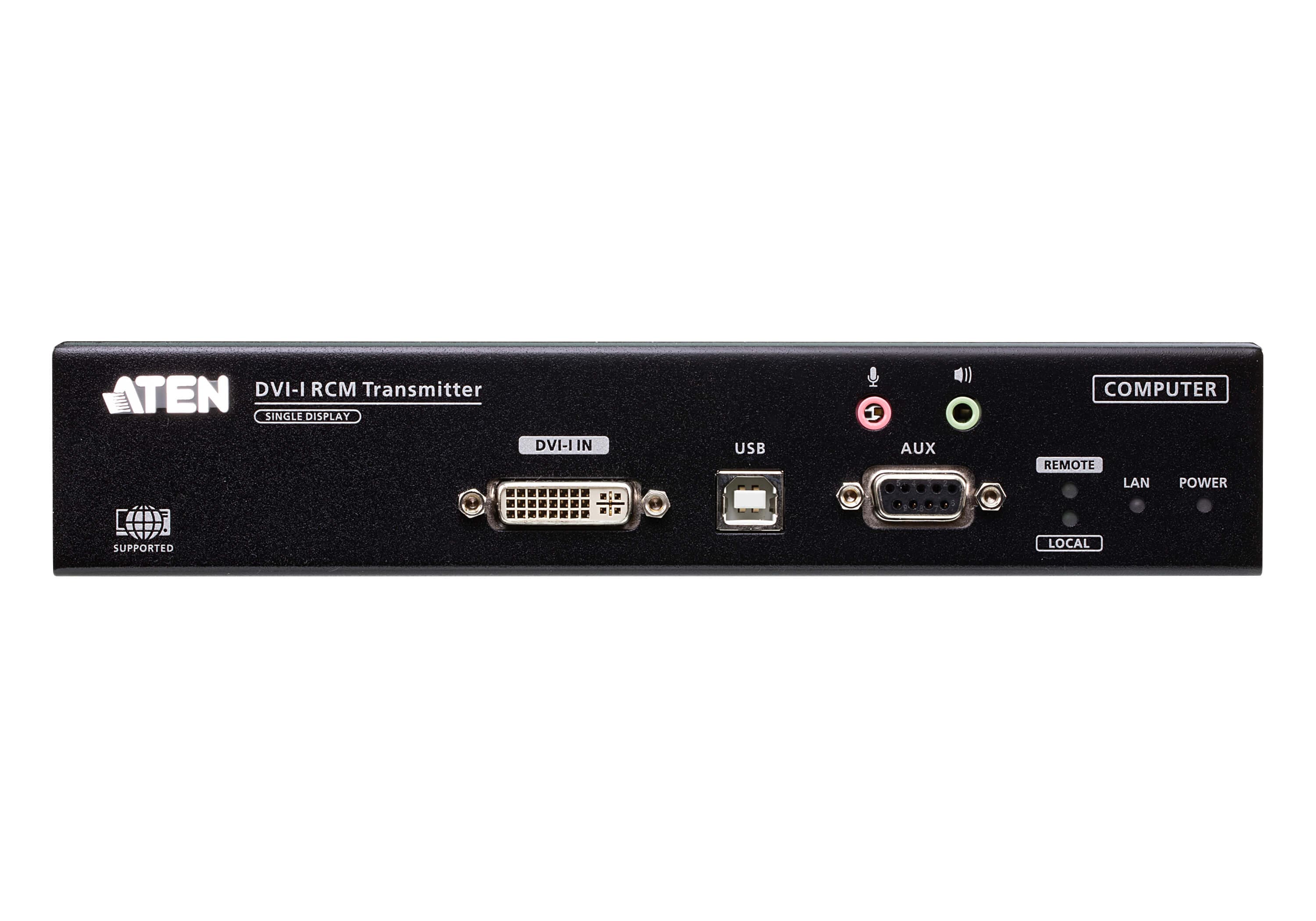 DVI-I Single Display KVM over IP Transmitter with Remote Access