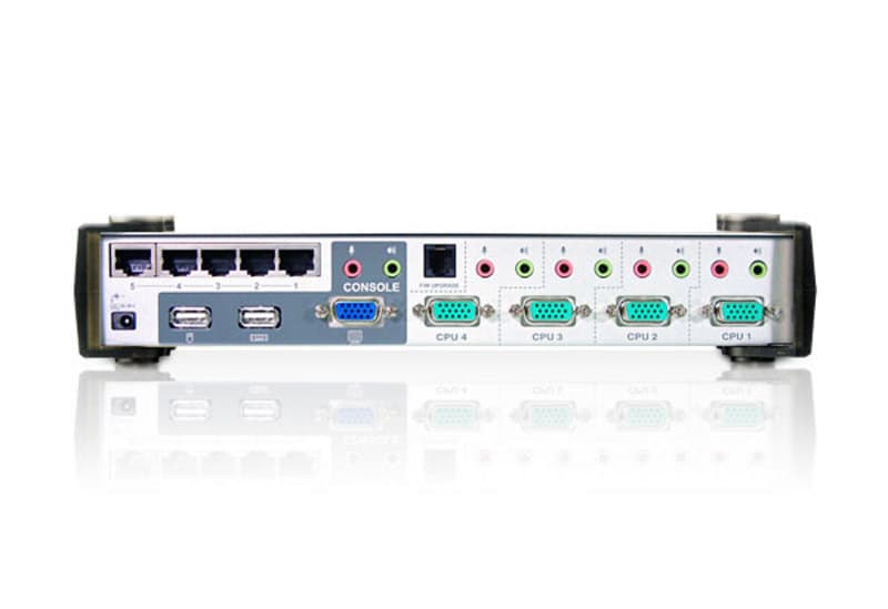 4-Port USB VGA/Audio KVME™ Switch with Ethernet Hub — изглед 3