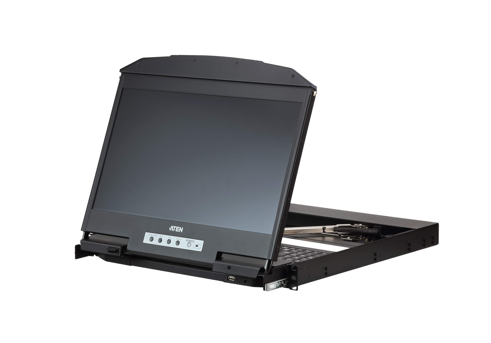 Ultra Short Depth Dual Rail WideScreen LCD Console (USB, HDMI / DVI / VGA) — изглед 2