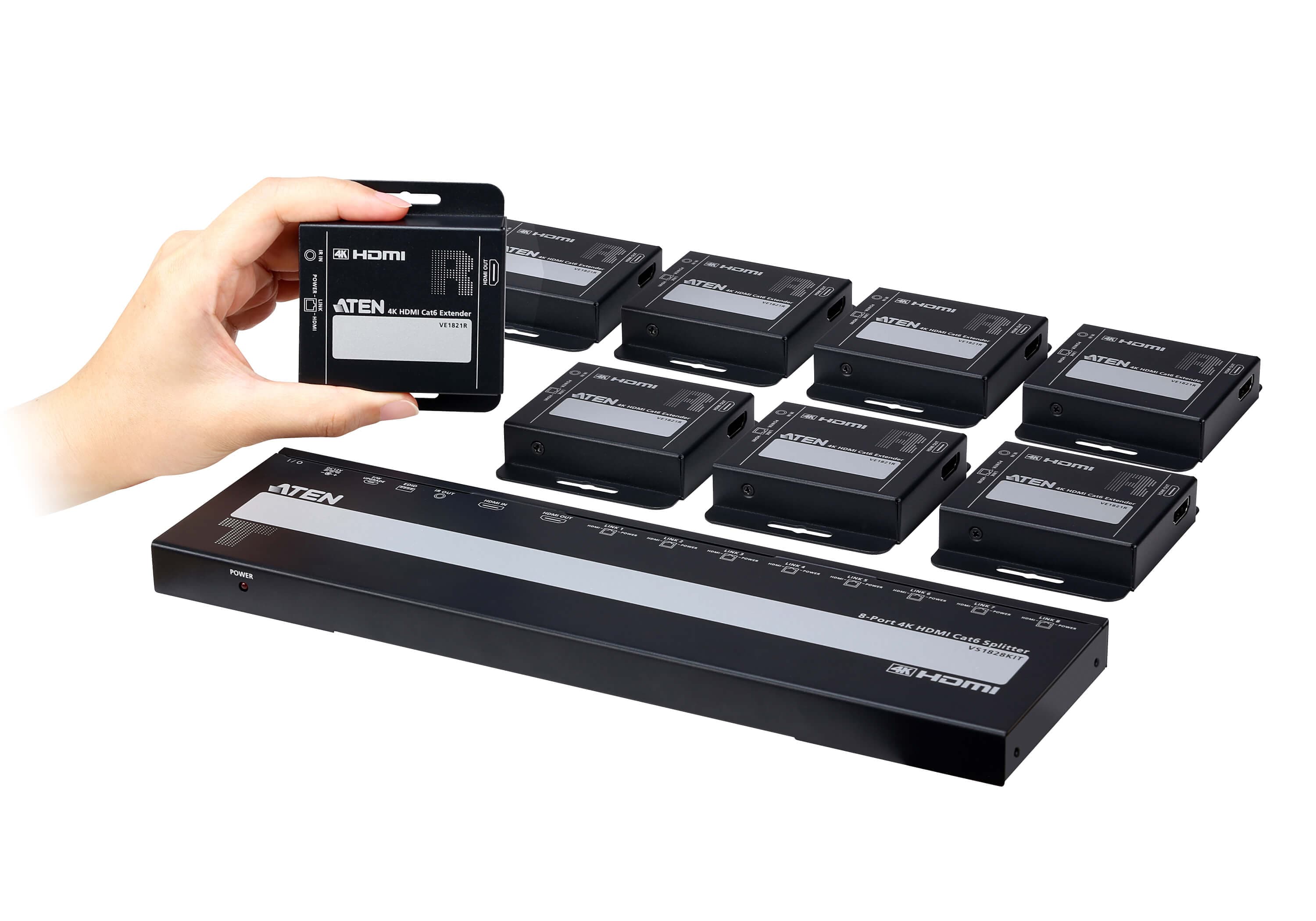 8-Port 4K HDMI Cat 6 Splitter with Receivers — изглед 7