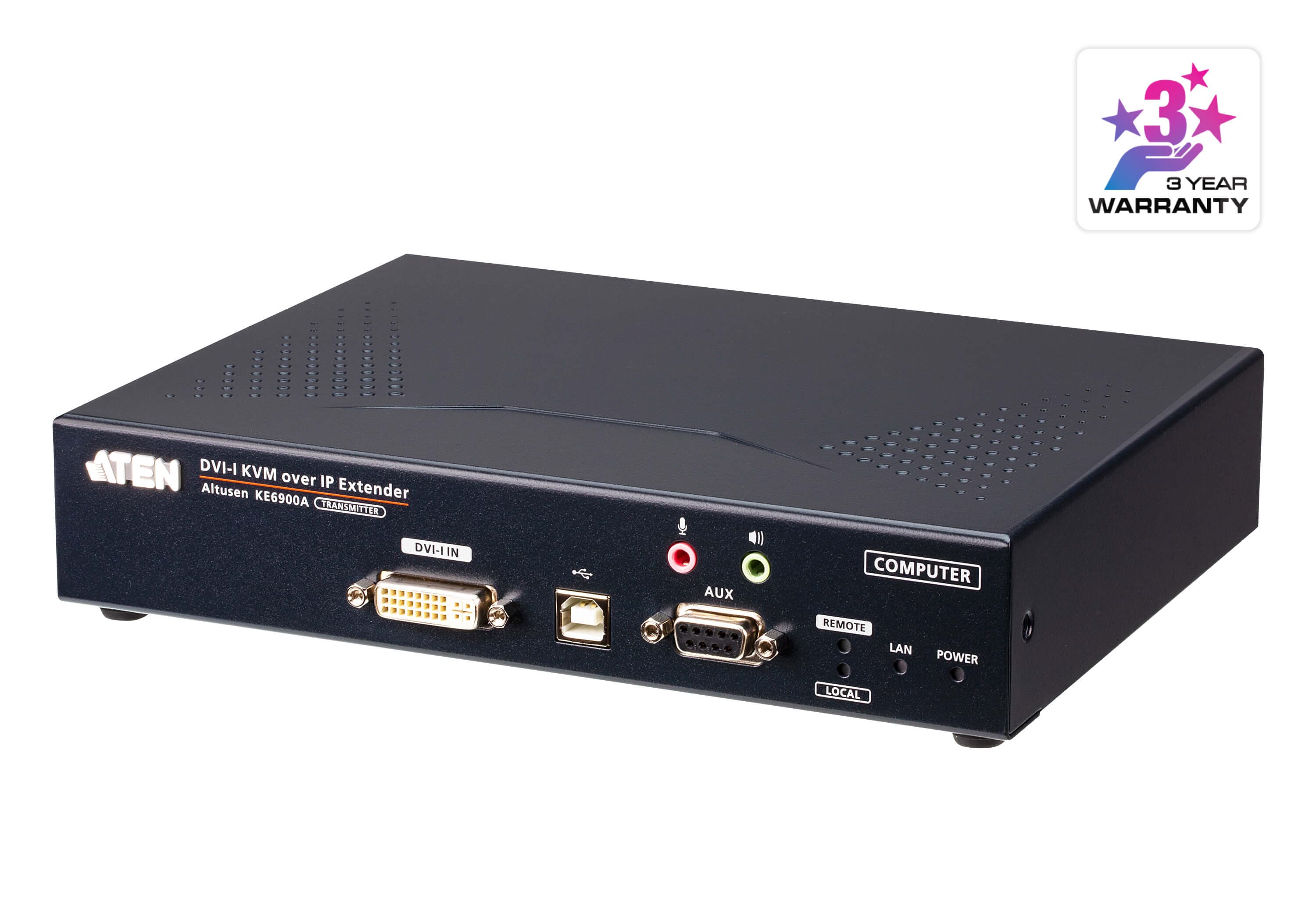 DVI-I Single Display KVM over IP Transmitter — изглед 3