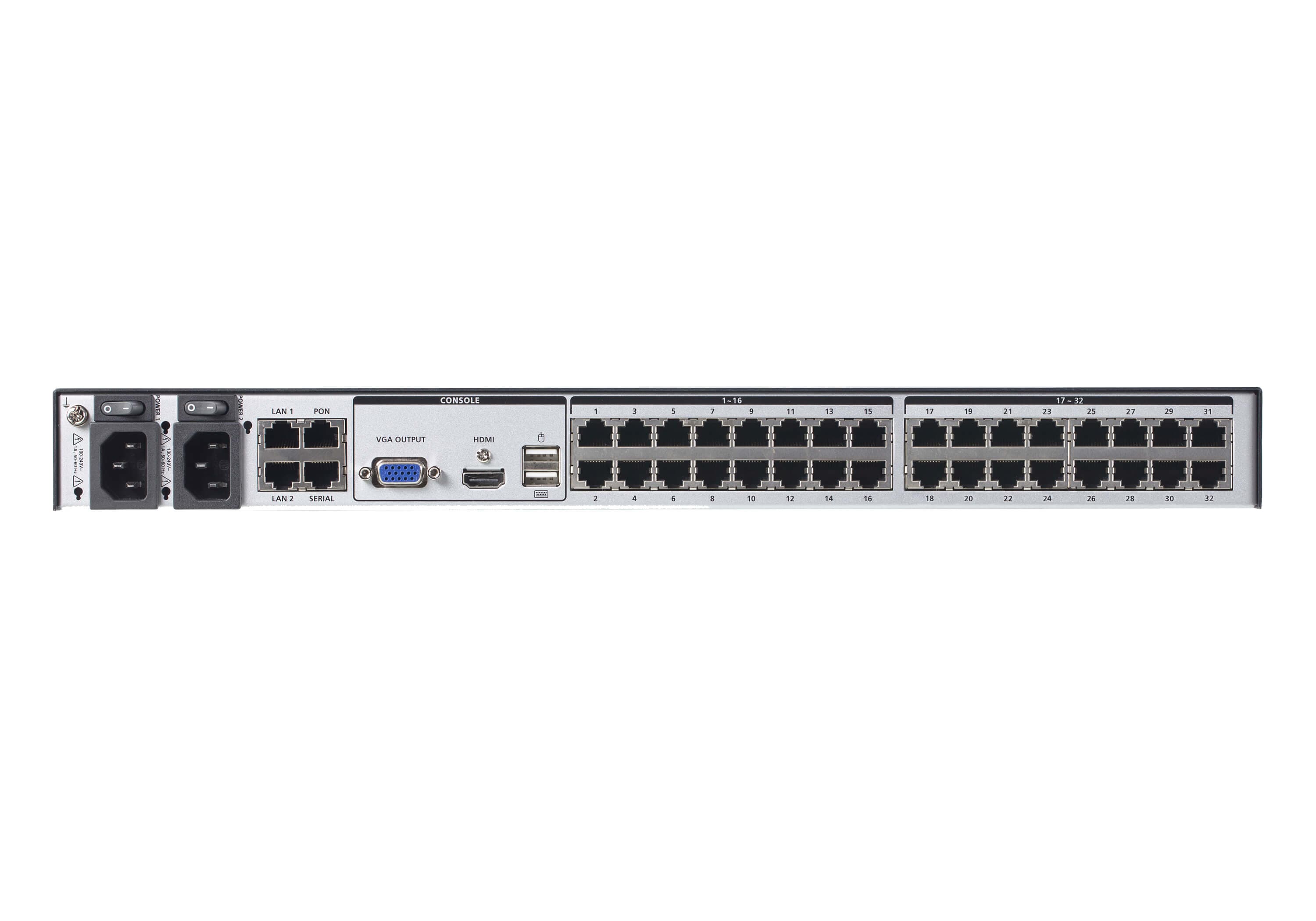 1-Local/4-Remote Shared Access 32-Port Multi-Interface Cat 5 KVM over IP Switch — изглед 2