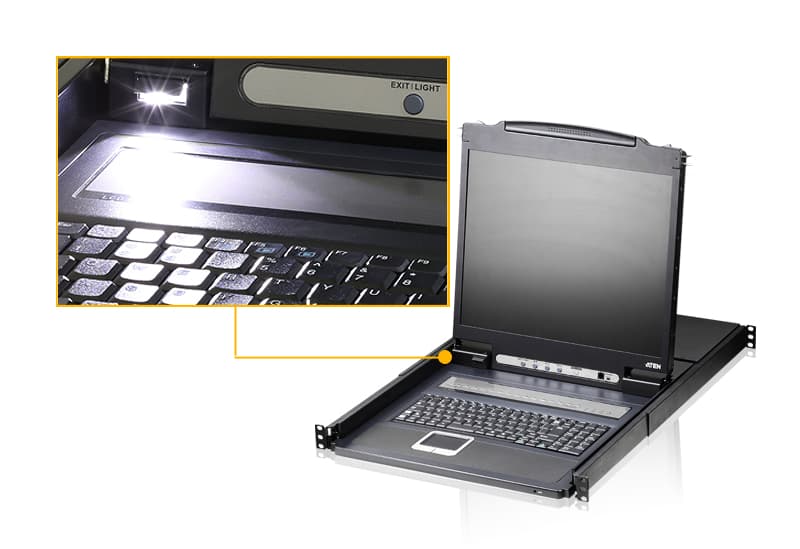 8-Port PS/2-USB VGA Single Rail LCD KVM Switch — изглед 3