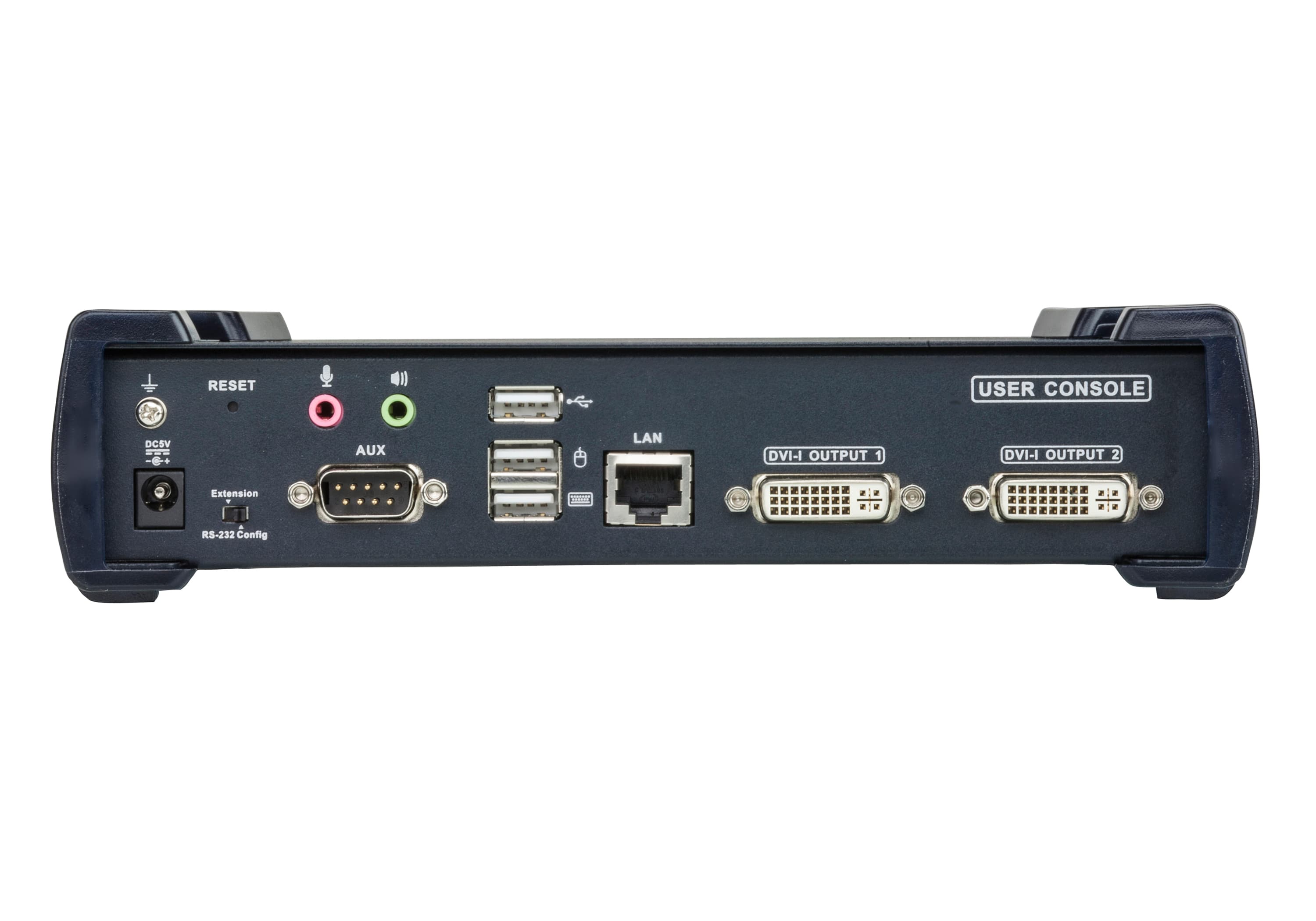USB DVI-I Dual Display KVM Over IP Receiver — view 3