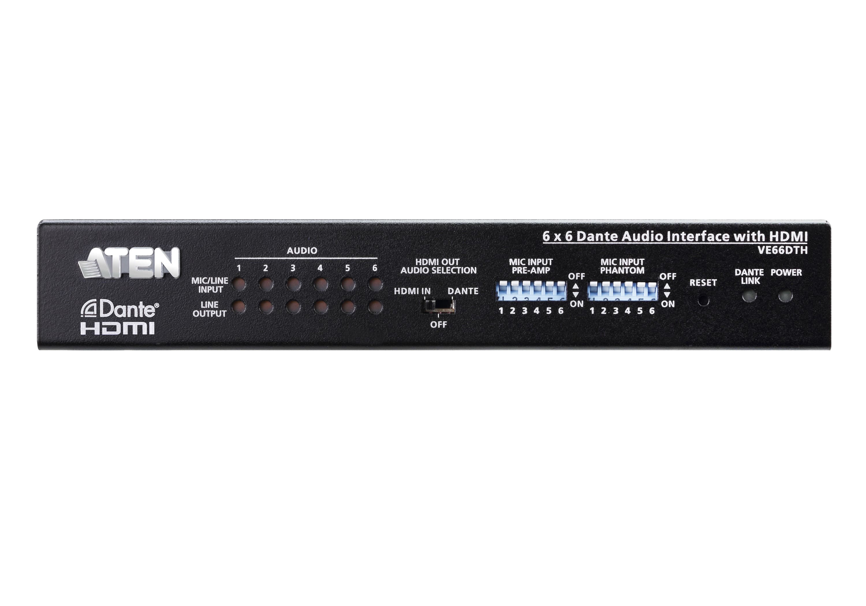 6 x 6 Dante Audio Interface with HDMI
