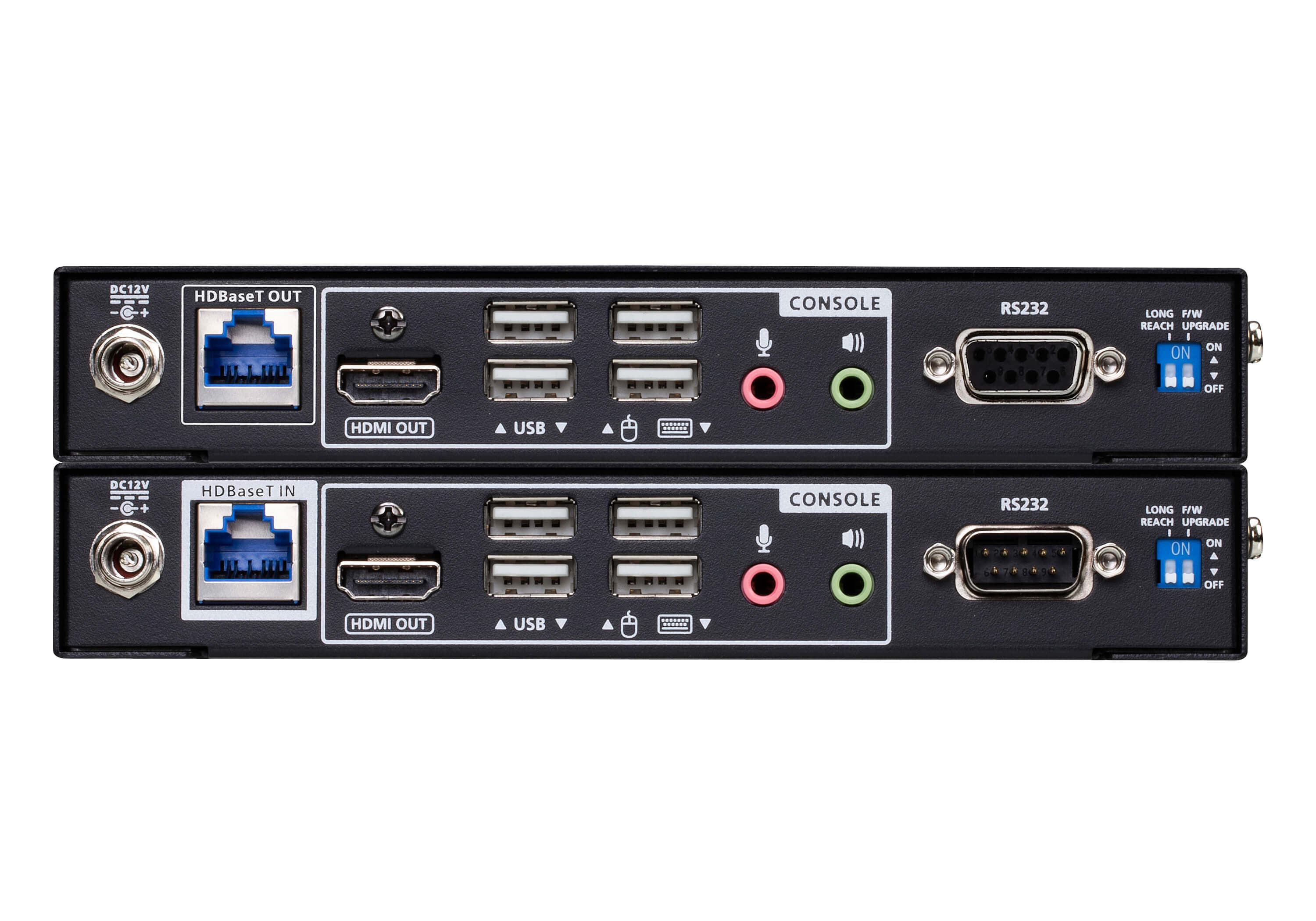 USB True 4K HDMI HDBaseT 3.0 KVM Extender (4K@100m) — изглед 2
