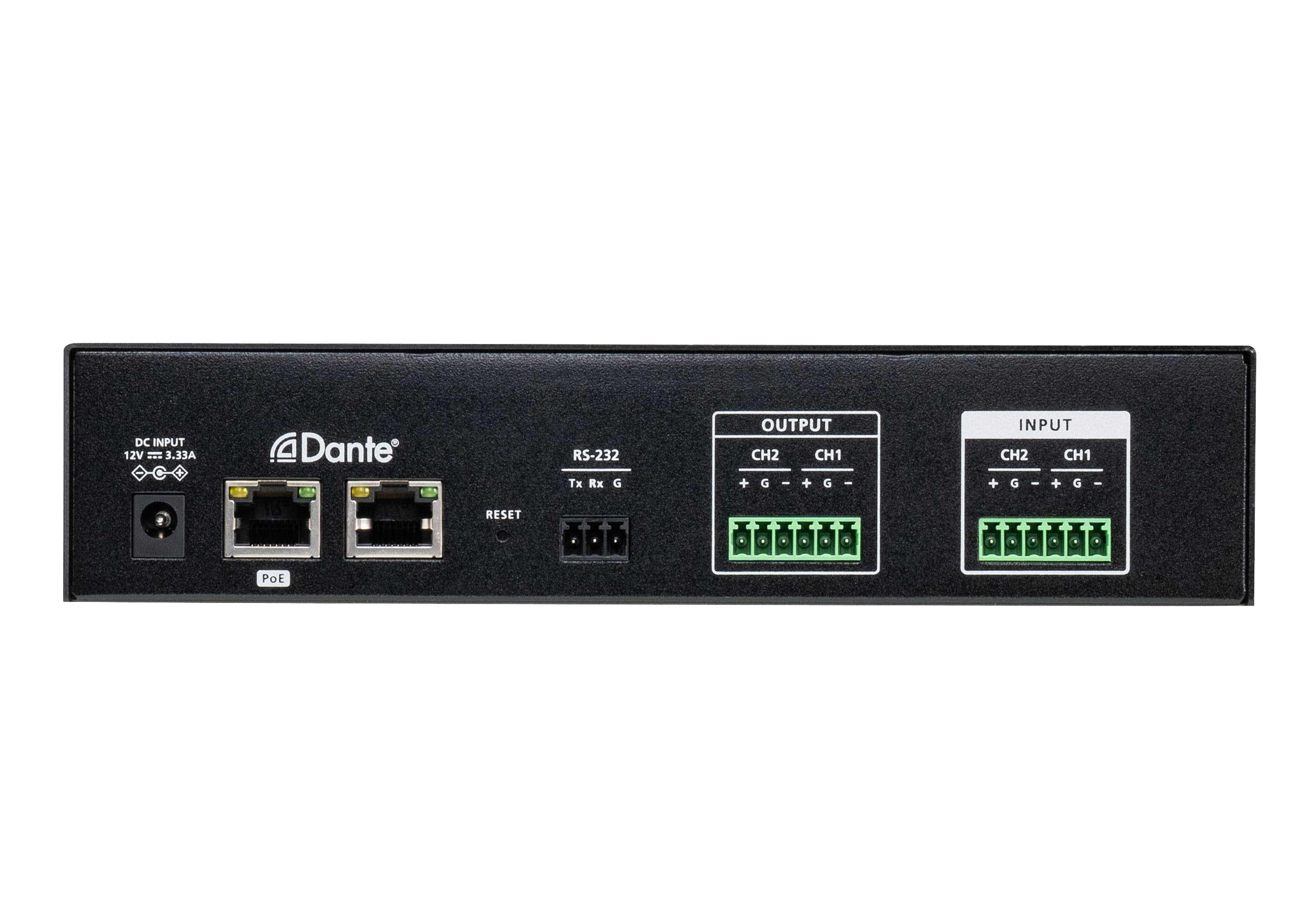 2-CH Mic/Line In/Out Audio Processor with DSP and Dante — изглед 2