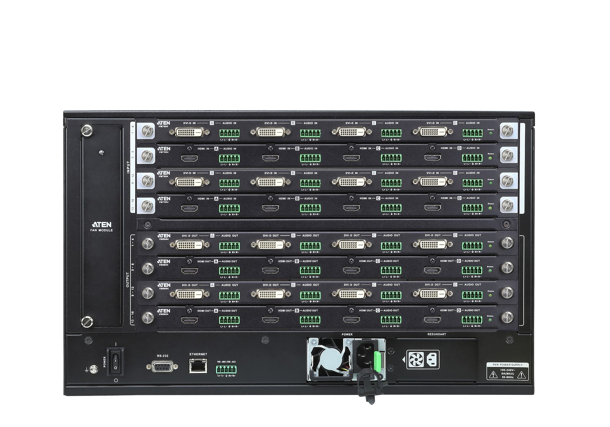 16 x 16 Modular Matrix Switch
