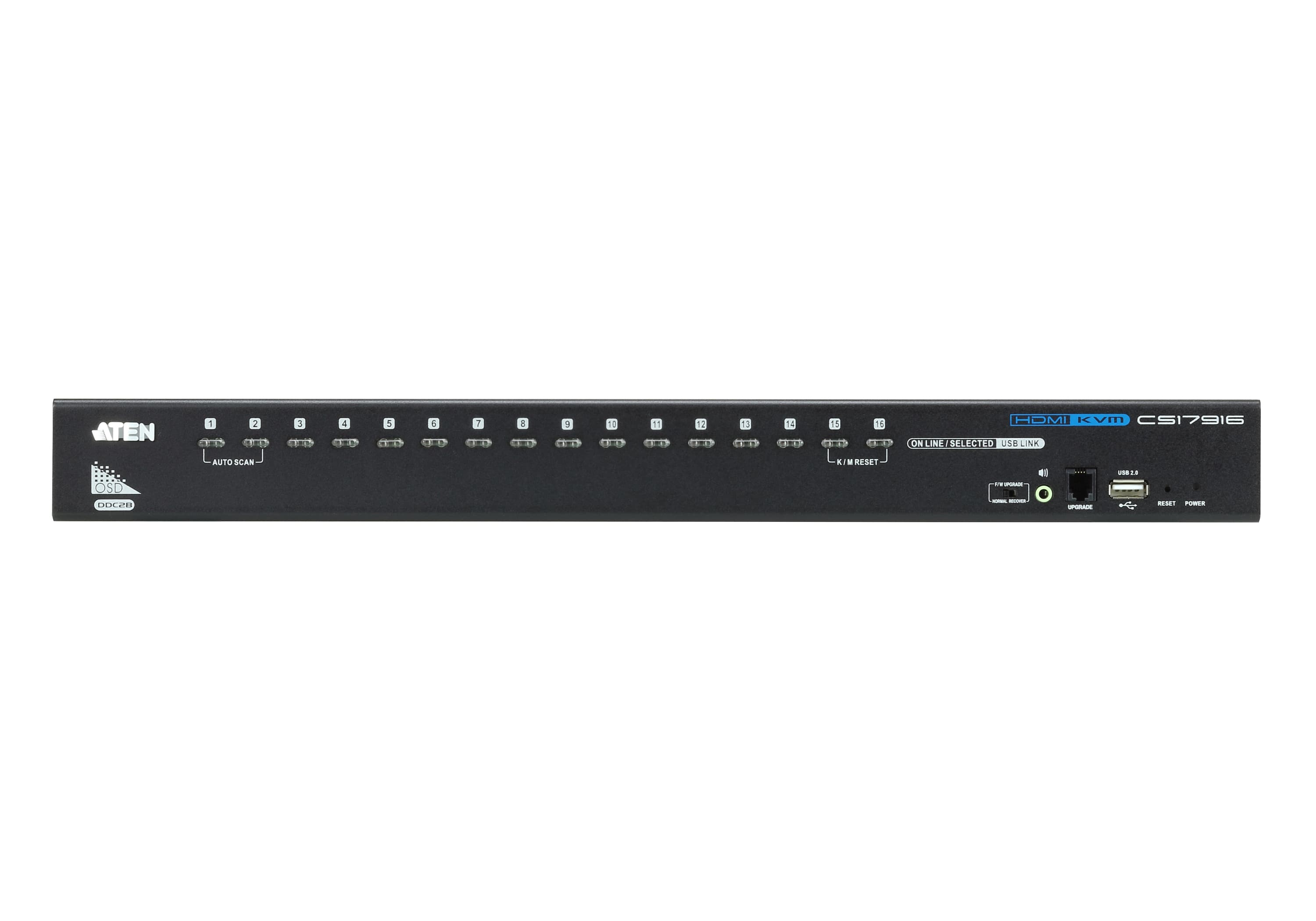 16-Port USB HDMI/Audio KVM Switch — изглед 2