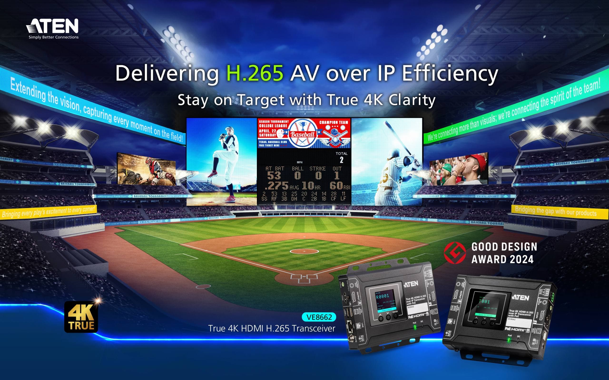 True 4K HDMI H.265 over IP Transceiver with PoE — изглед 5