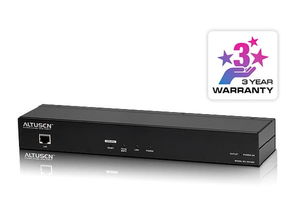 1-Local/Remote Share Access
Single Port VGA KVM over IP Switch  with Single Outlet Switched PDU  (1600 x 1200)