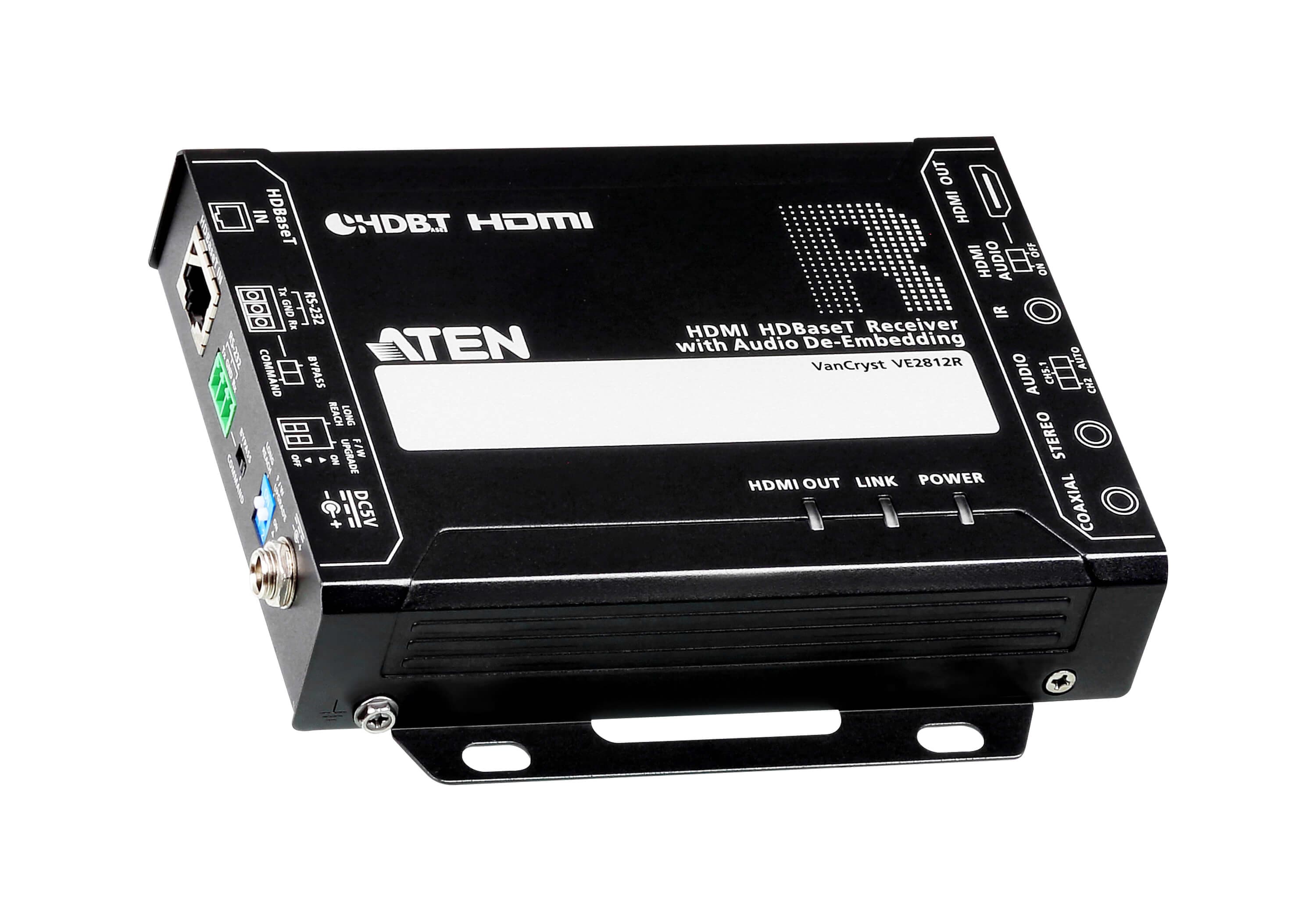 HDMI HDBaseT Receiver with Audio De-Embedding (4K@100m) (HDBaseT Class A) — изглед 4