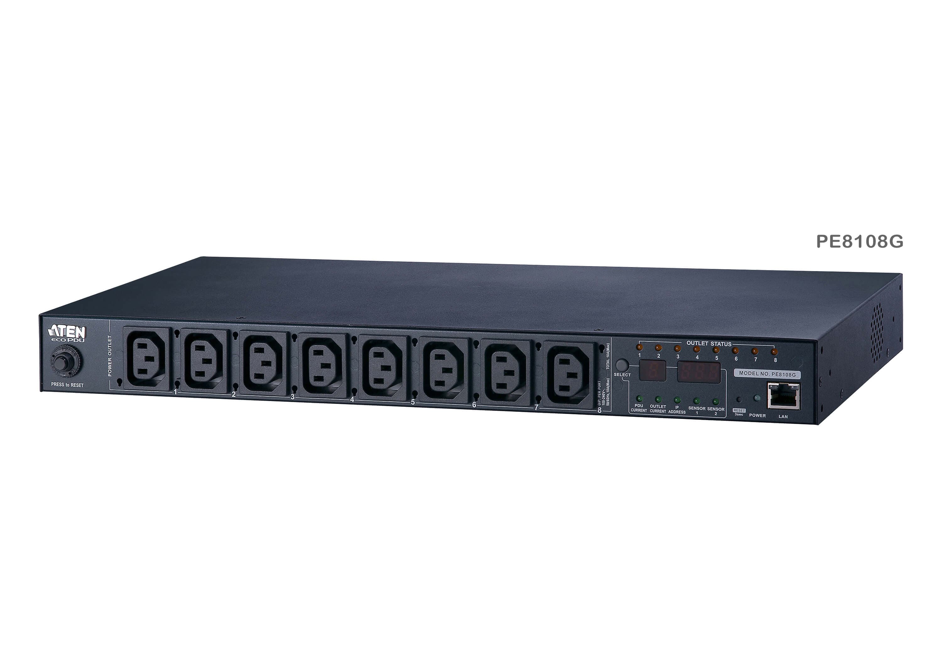15A/10A 8-Outlet 1U Outlet-Metered & Switched eco PDU — изглед 6