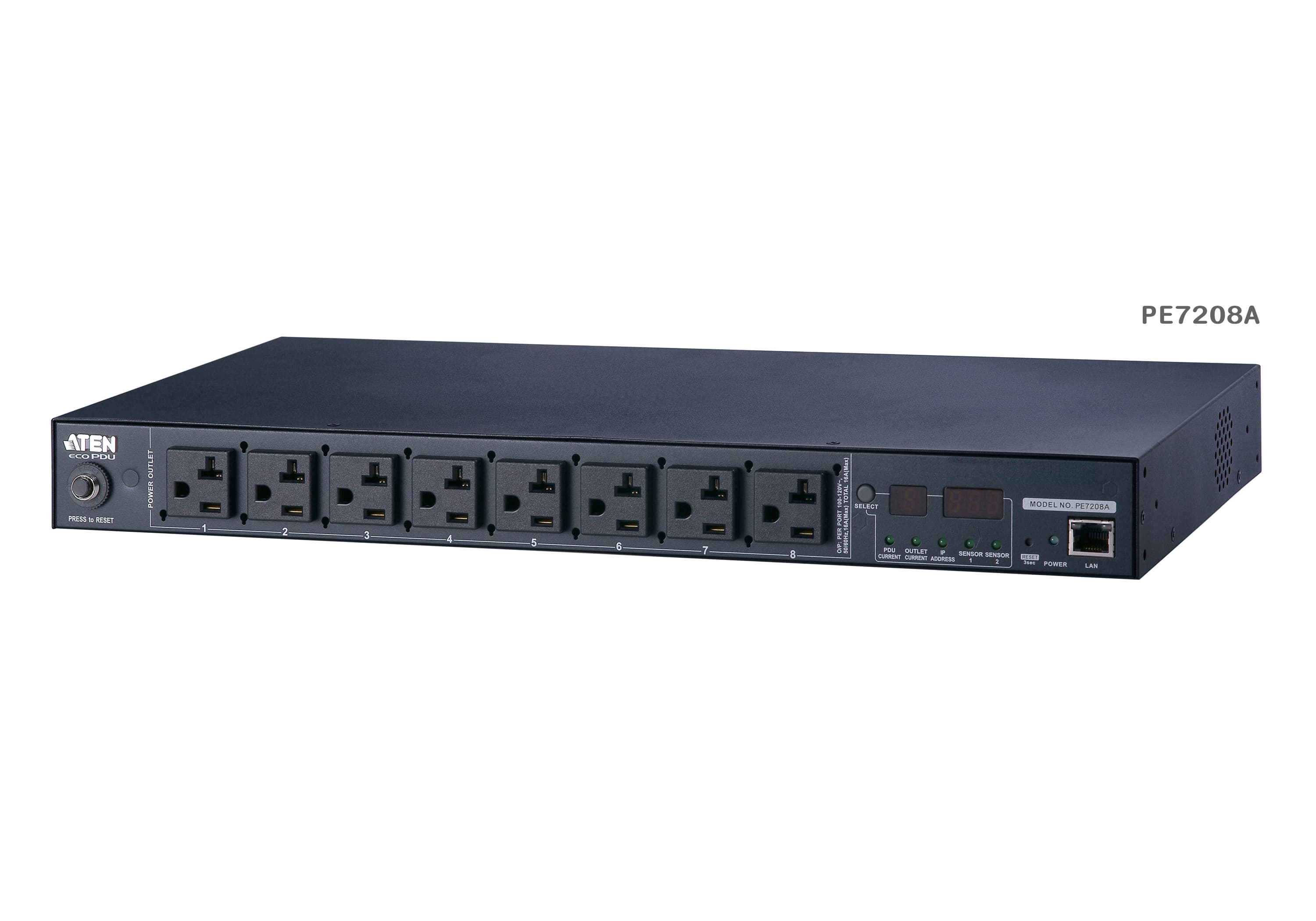 20A/16A 8-Outlet 1U Outlet-Metered eco PDU — изглед 6