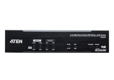 2-CH Mic/Line In/Out Audio Processor with DSP and Dante