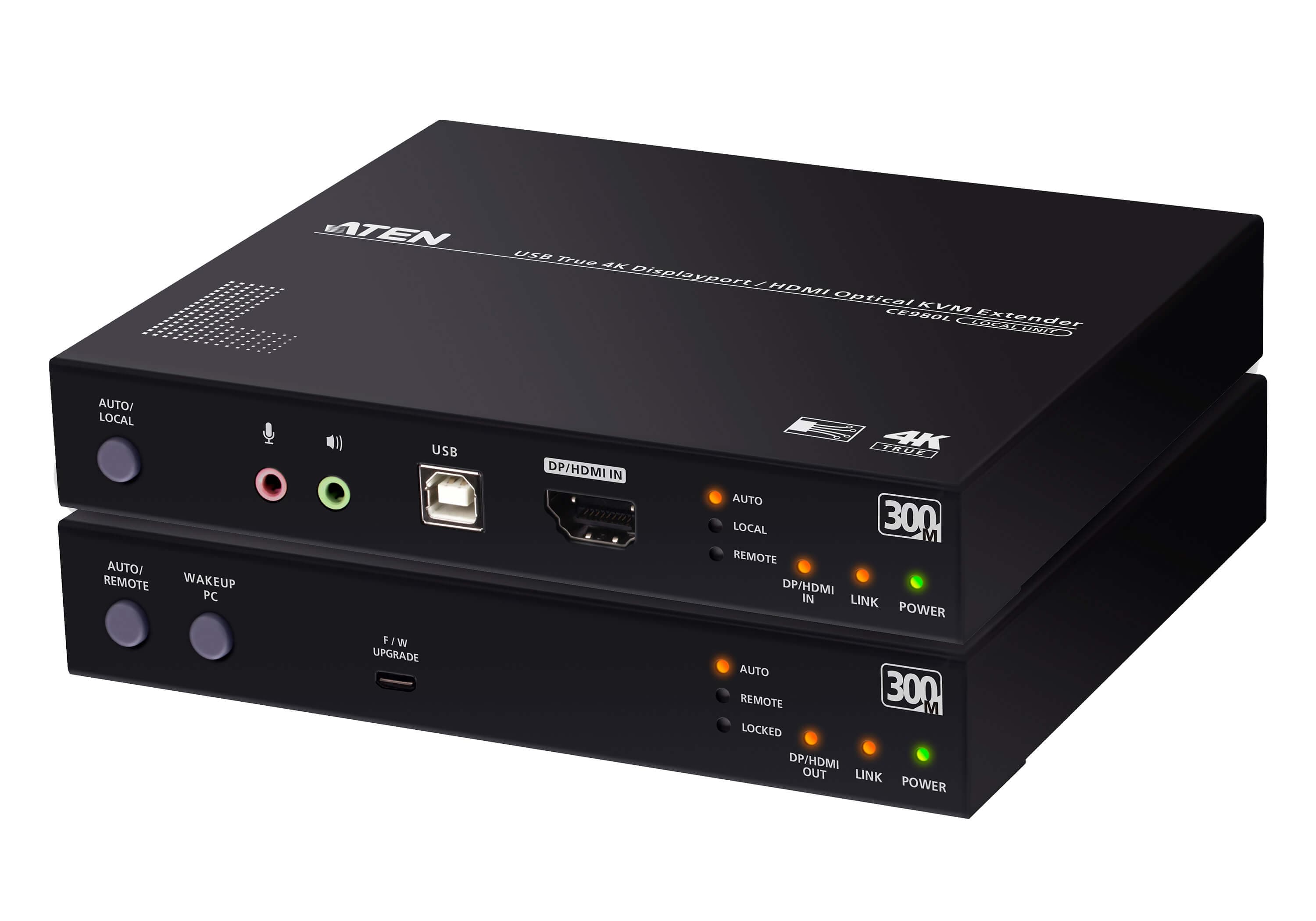 USB True 4K DisplayPort/HDMI Optical KVM Extender (True 4K @ 300 m) — изглед 3