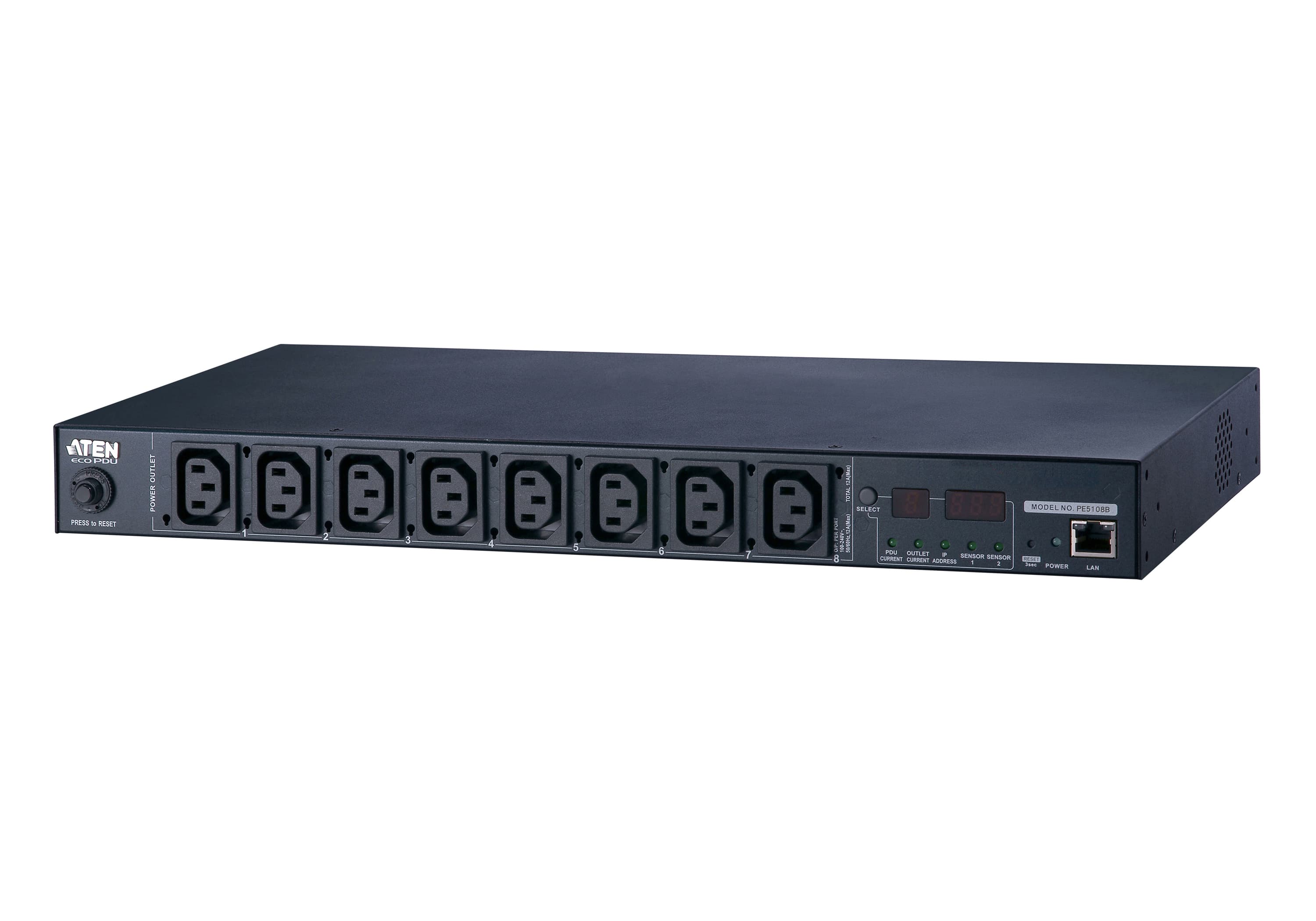 15A/10A 8-Outlet 1U Metered eco PDU