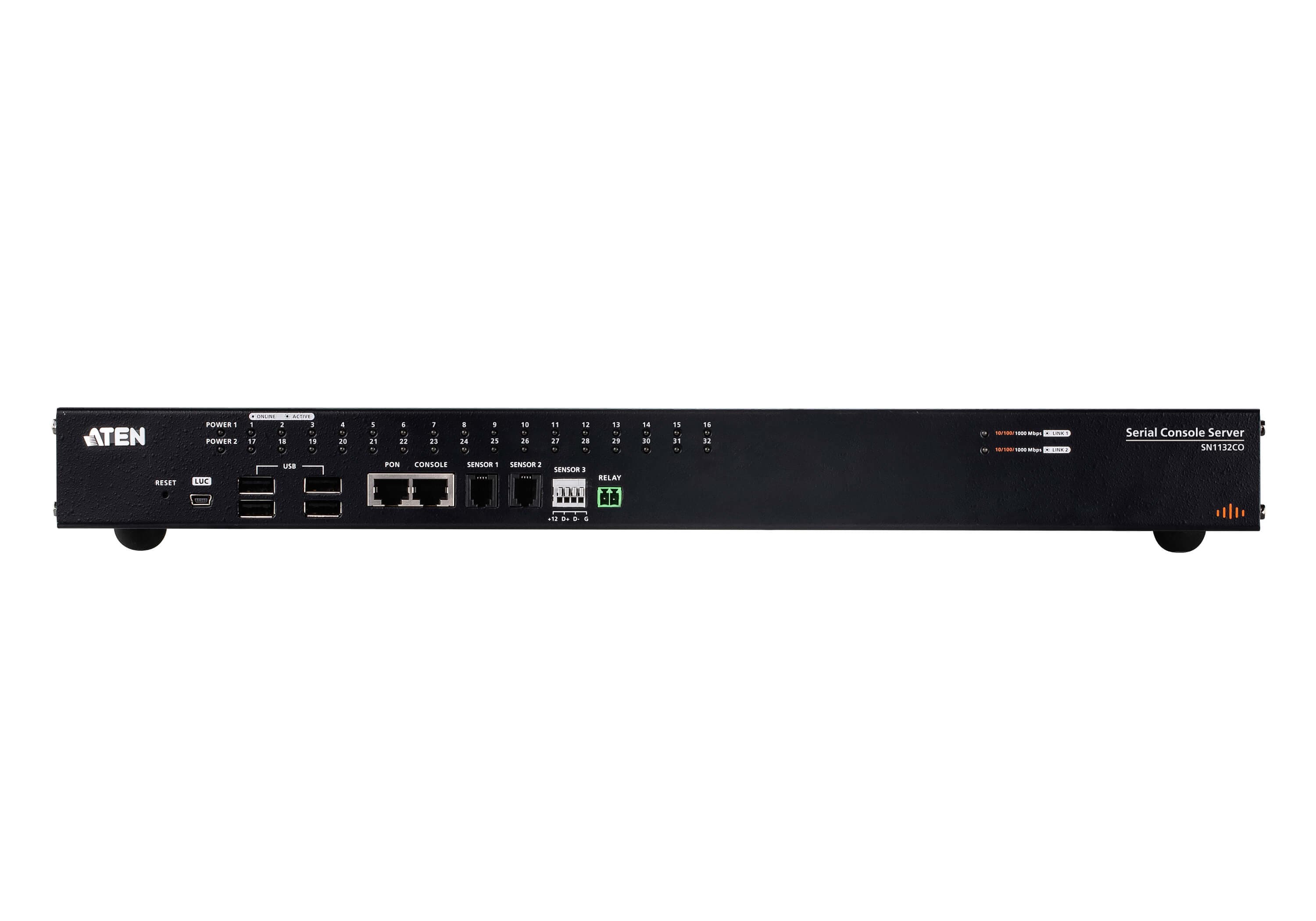 32-Port Serial Console Server with Dual Power / SFP