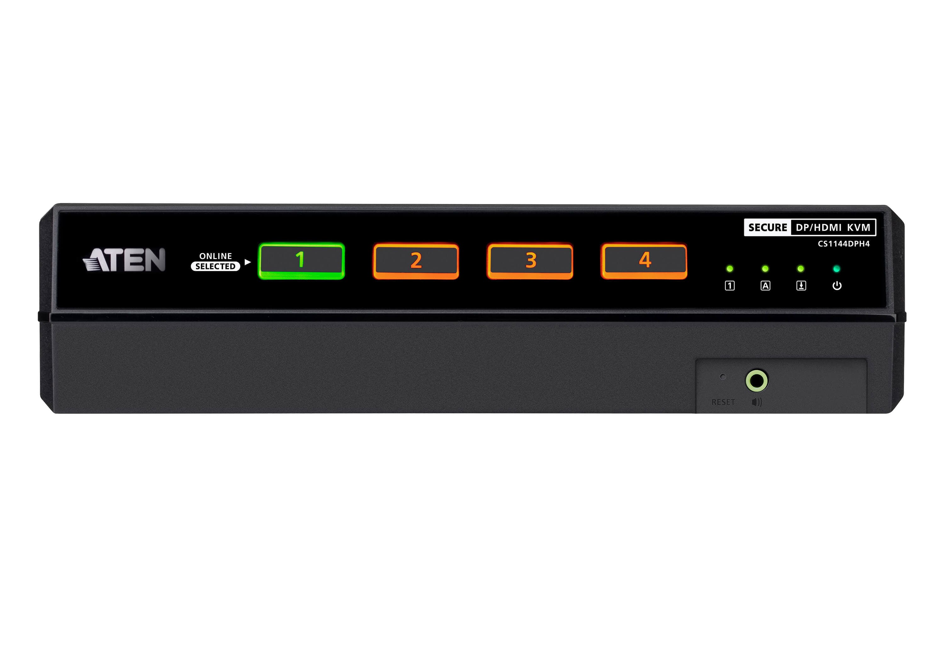 4-Port USB 5K DisplayPort/HDMI Dual Display Universal Secure KVM Switch (PSD PP v4.0 Compliant)