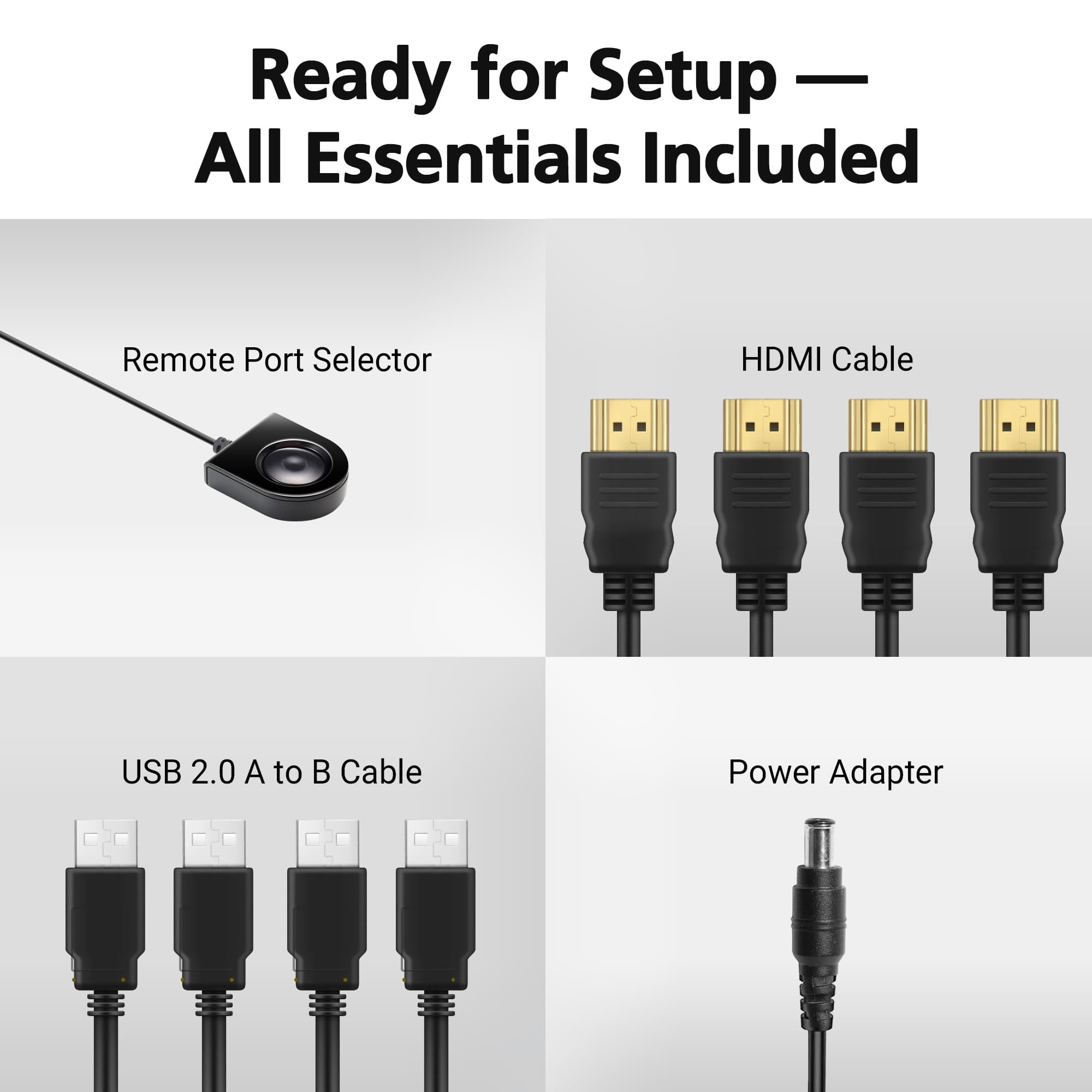 4-Port USB 4K HDMI KVMP™ Switch (Cables included) — view 6