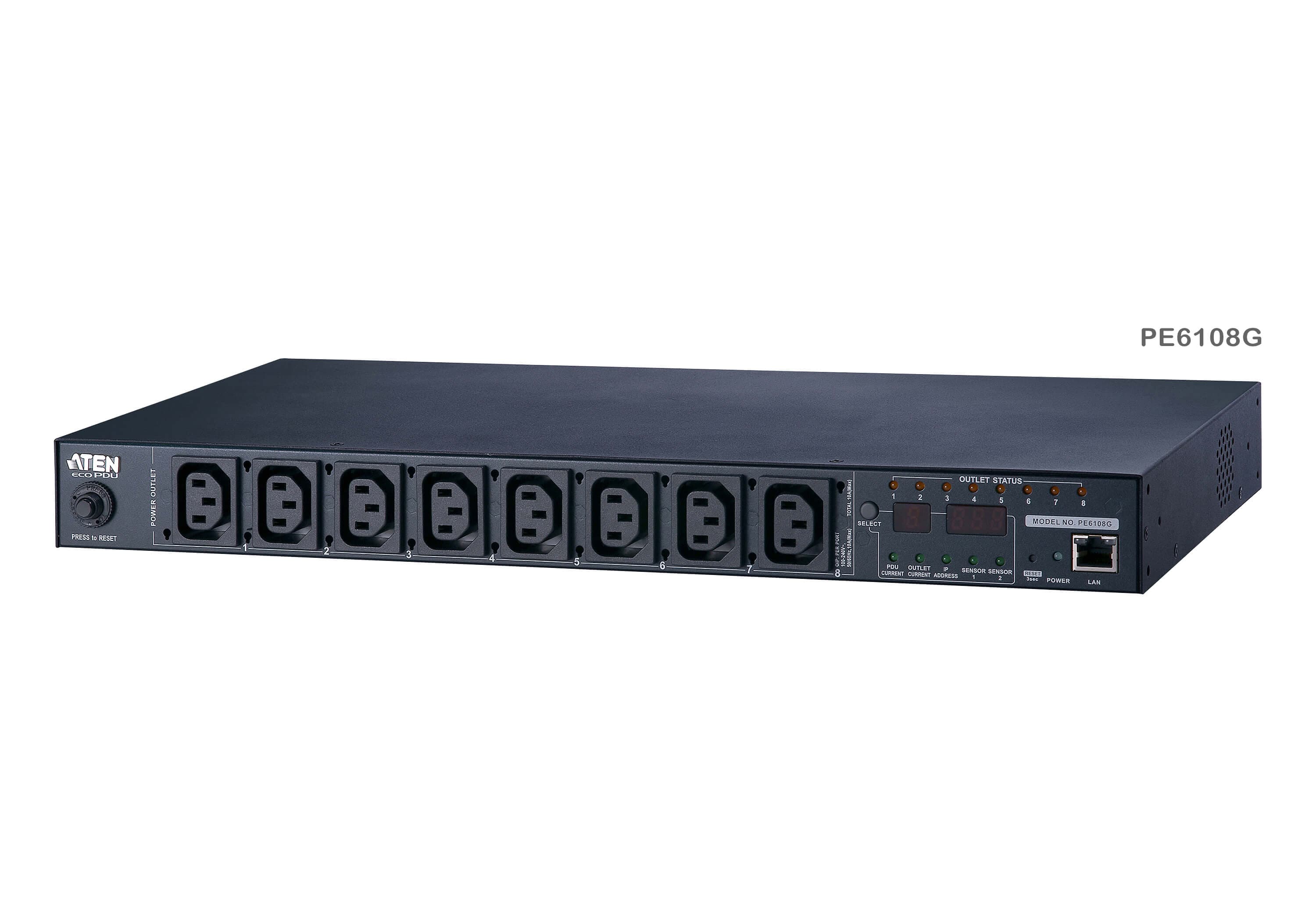 15A/10A 8-Outlet 1U Metered & Switched eco PDU — изглед 5
