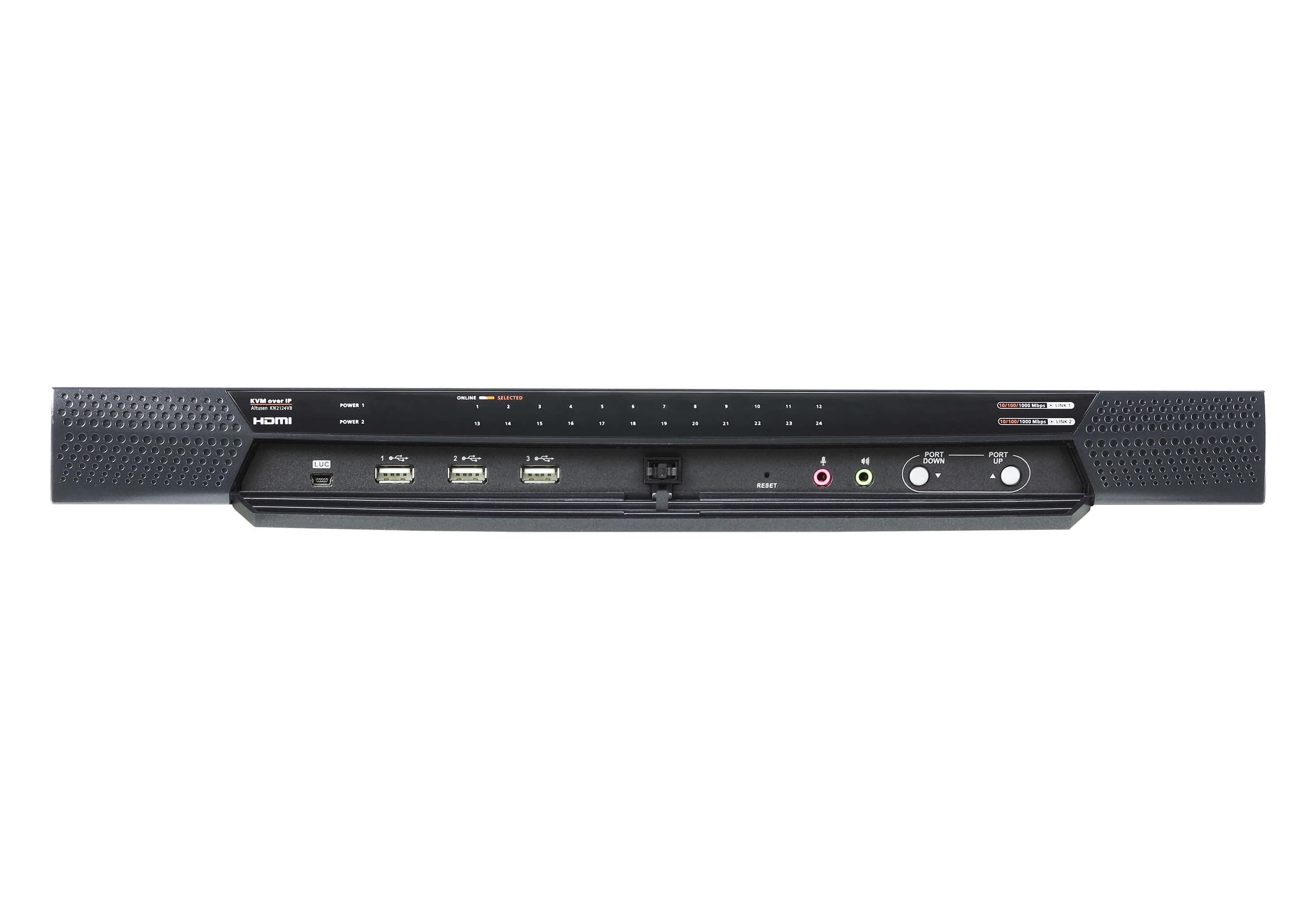 1-Local/2-Remote Access 24-Port Multi-Interface Cat 5 KVM over IP Switch