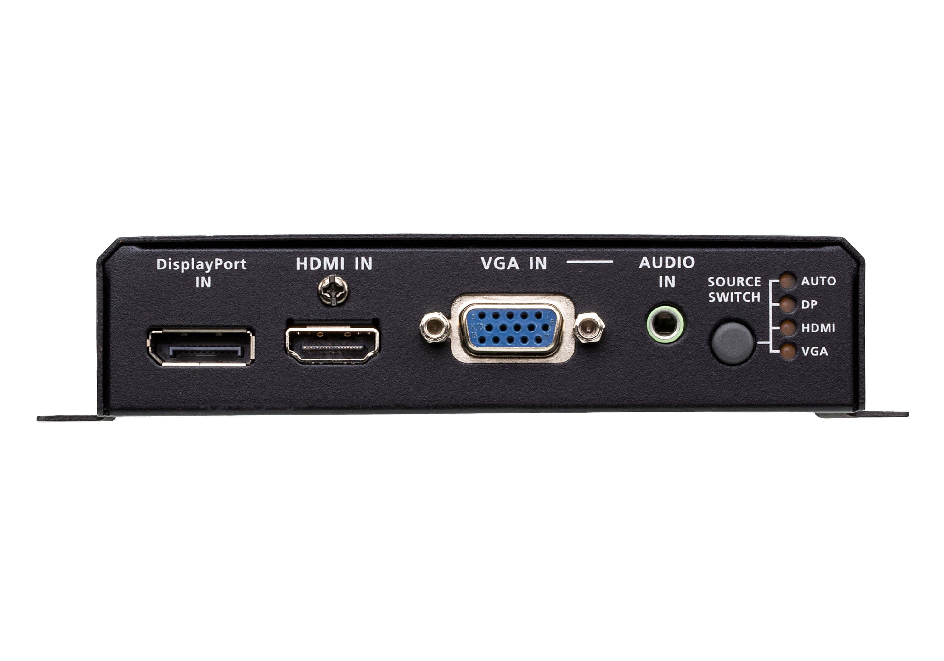 DisplayPort / HDMI / VGA Switch with HDBaseT Transmitter (PoH  PD)