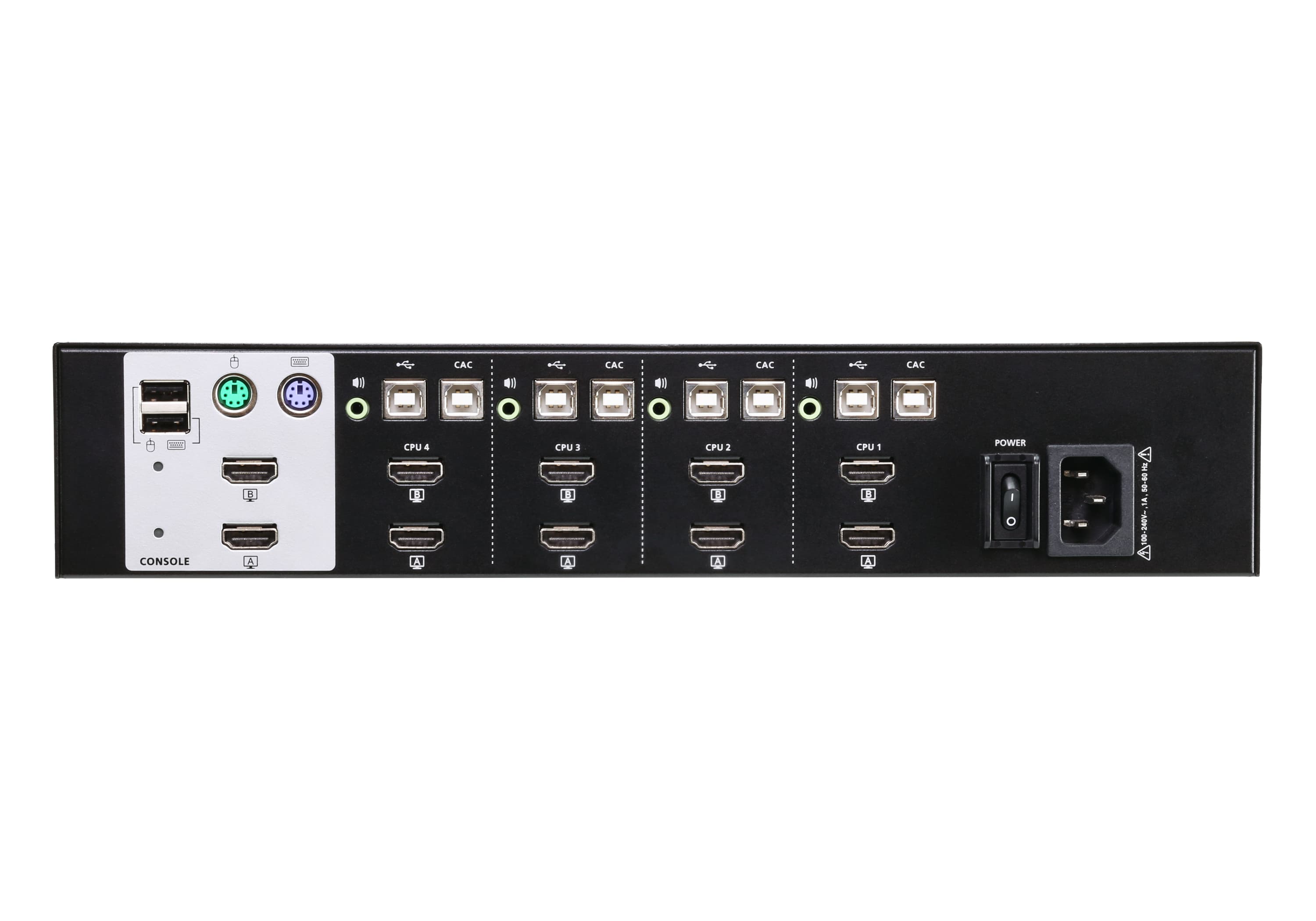 4-Port USB HDMI Dual Display Secure KVM Switch (PSS PP v3.0 Compliant) — view 2