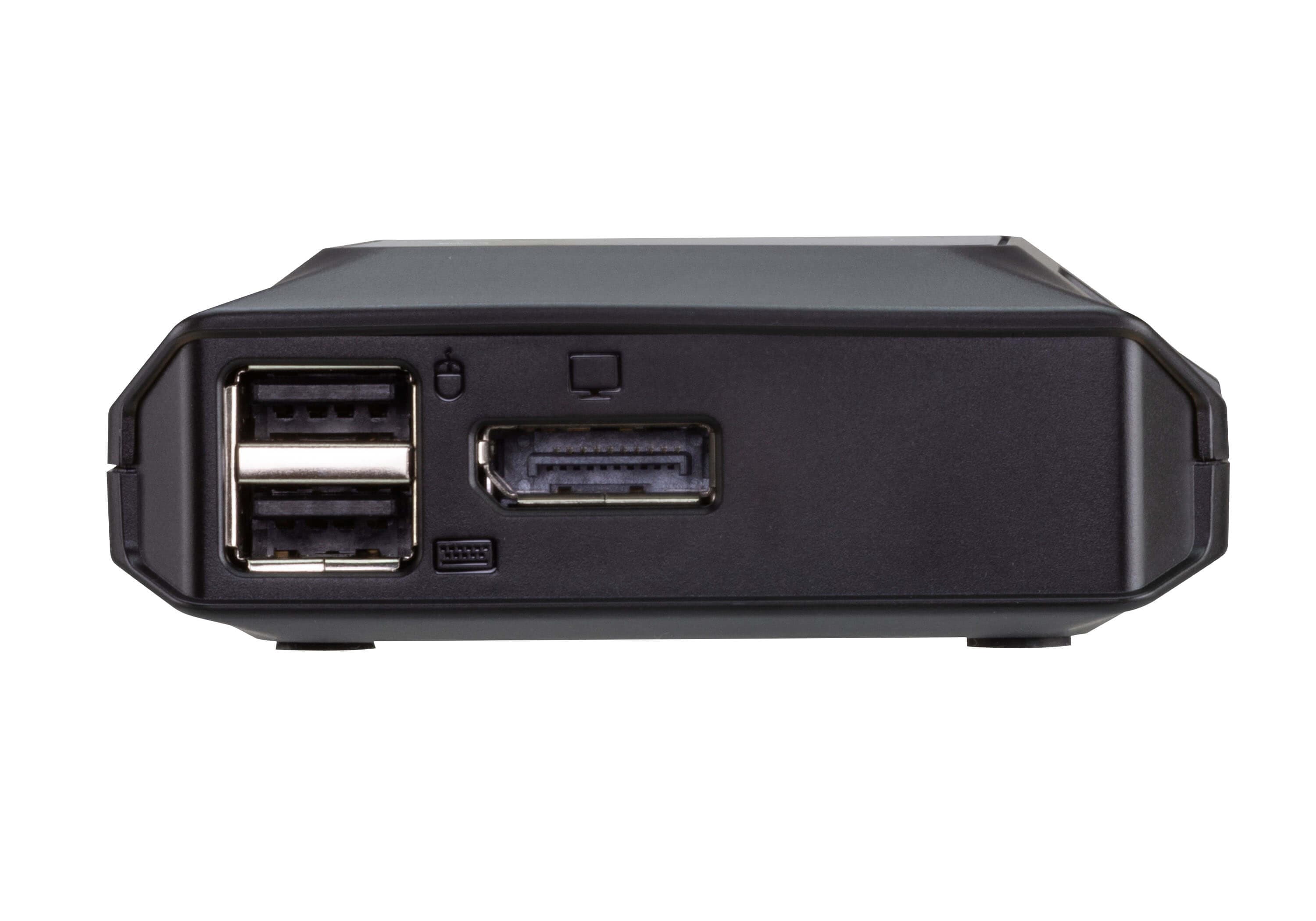 2-Port 4K DisplayPort USB-C Cable KVM Switch with Remote Port Selector