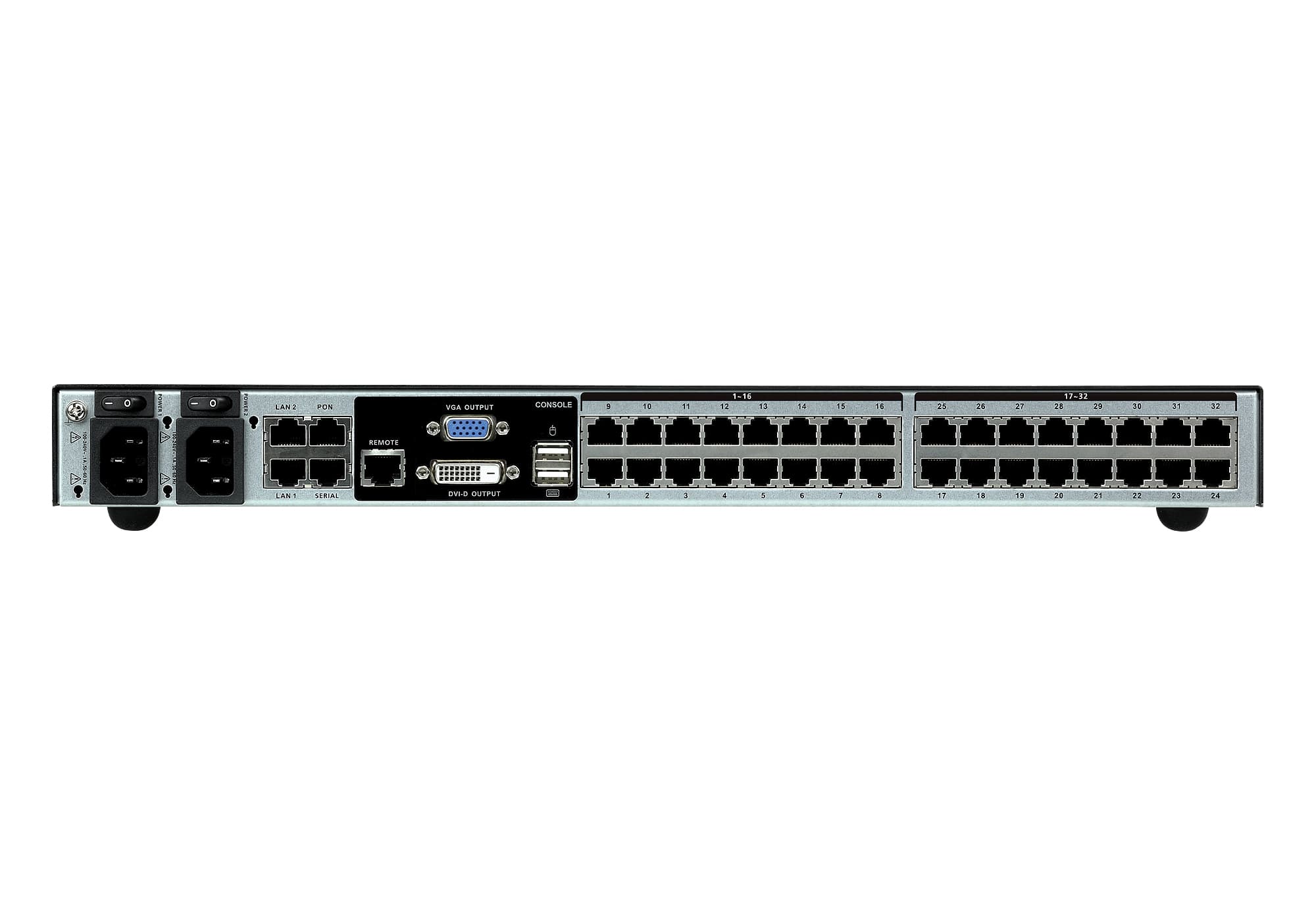 1-Local/1-Remote  Access 32-Port Multi-Interface Cat 5 KVM over IP Switch — изглед 2