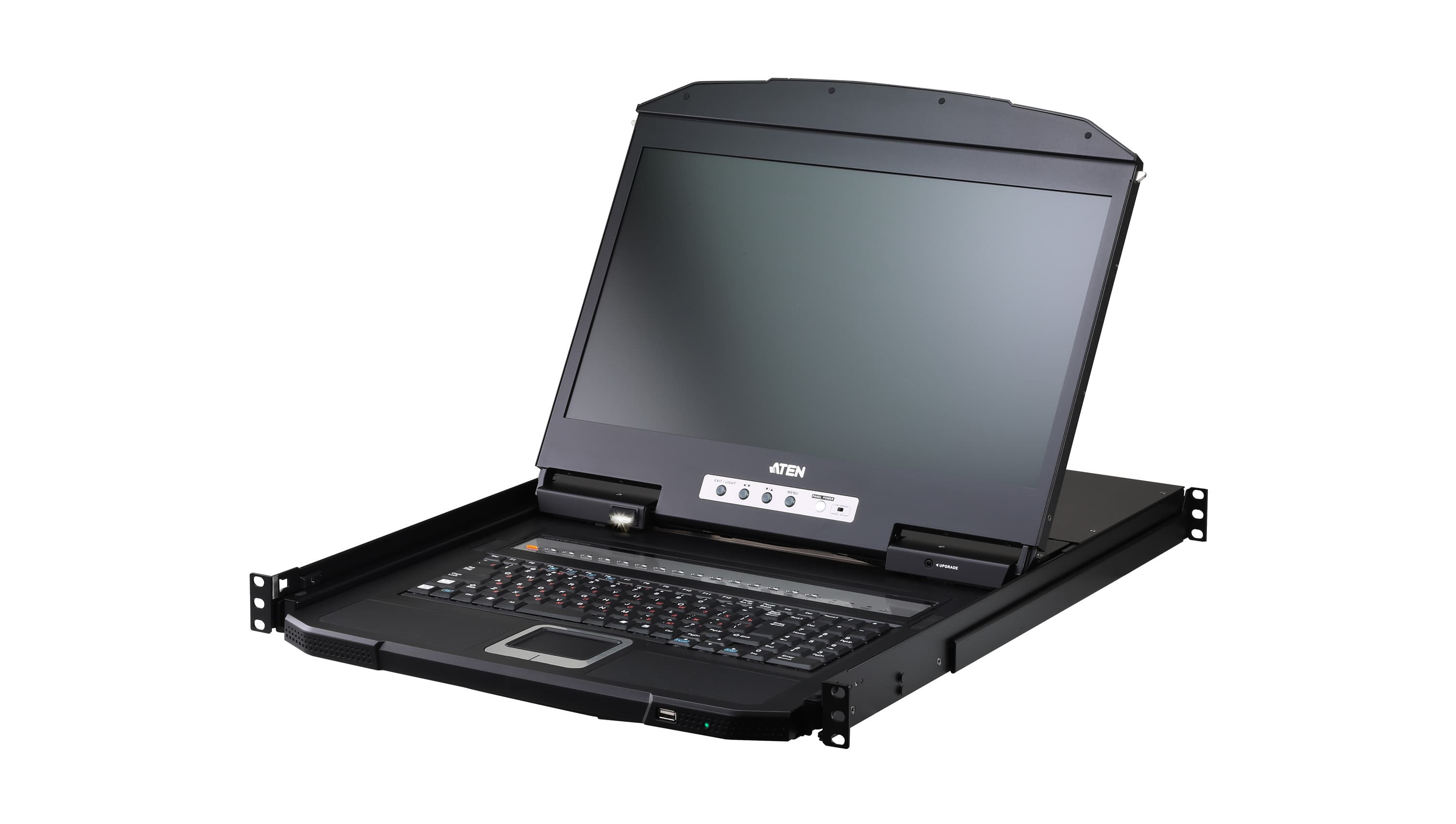 1-Local/Remote Shared Access 16-Port USB HDMI Single Rail WideScreen FHD LCD KVM over IP Switch — изглед 3