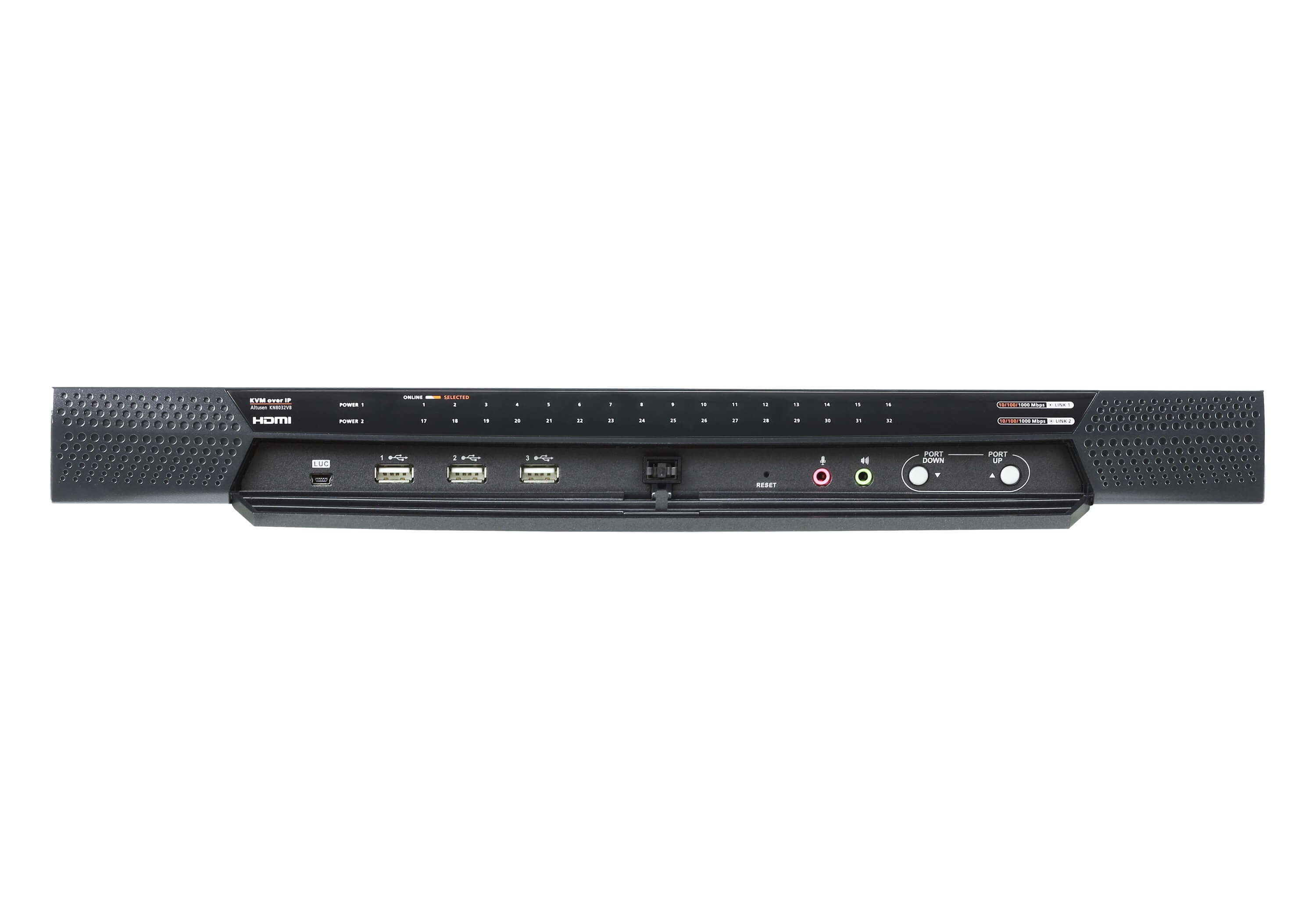 1-Local/8-Remote Shared Access 32-Port Multi-Interface Cat 5 KVM over IP Switch