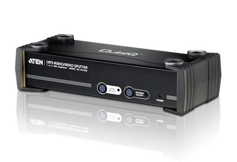 4-Port VGA/Audio/RS-232 Cat 5 Splitter