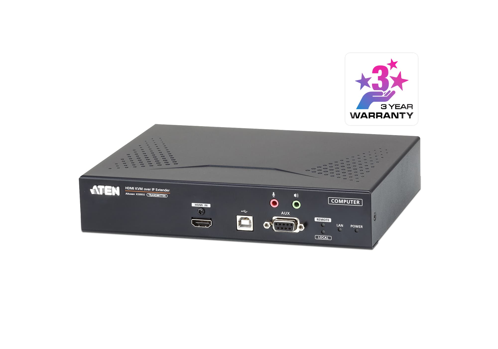 4K HDMI Single Display KVM over IP Transmitter — изглед 3