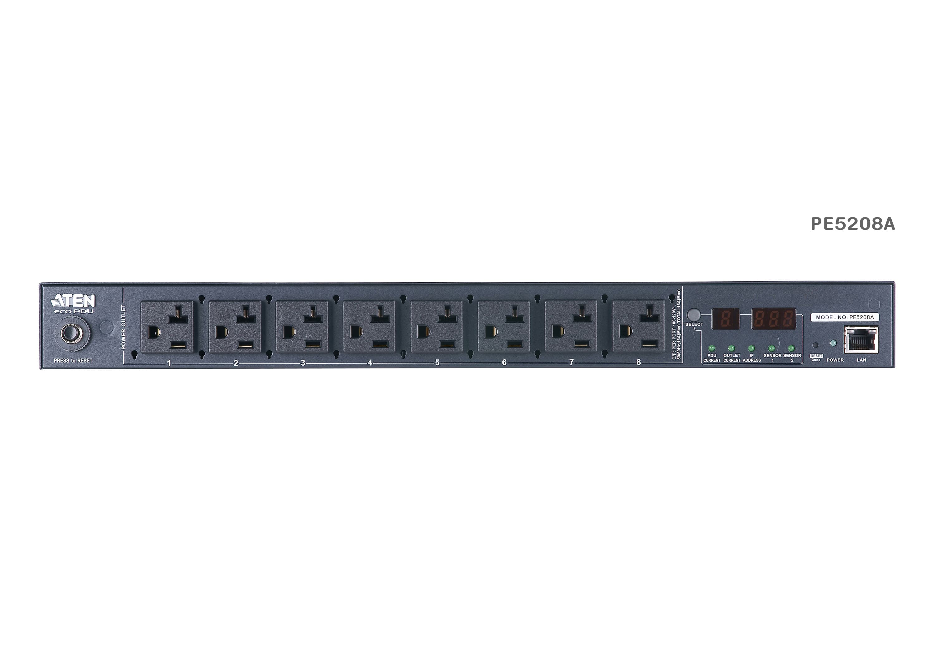 20A/16A 8-Outlet 1U Metered eco PDU — изглед 7