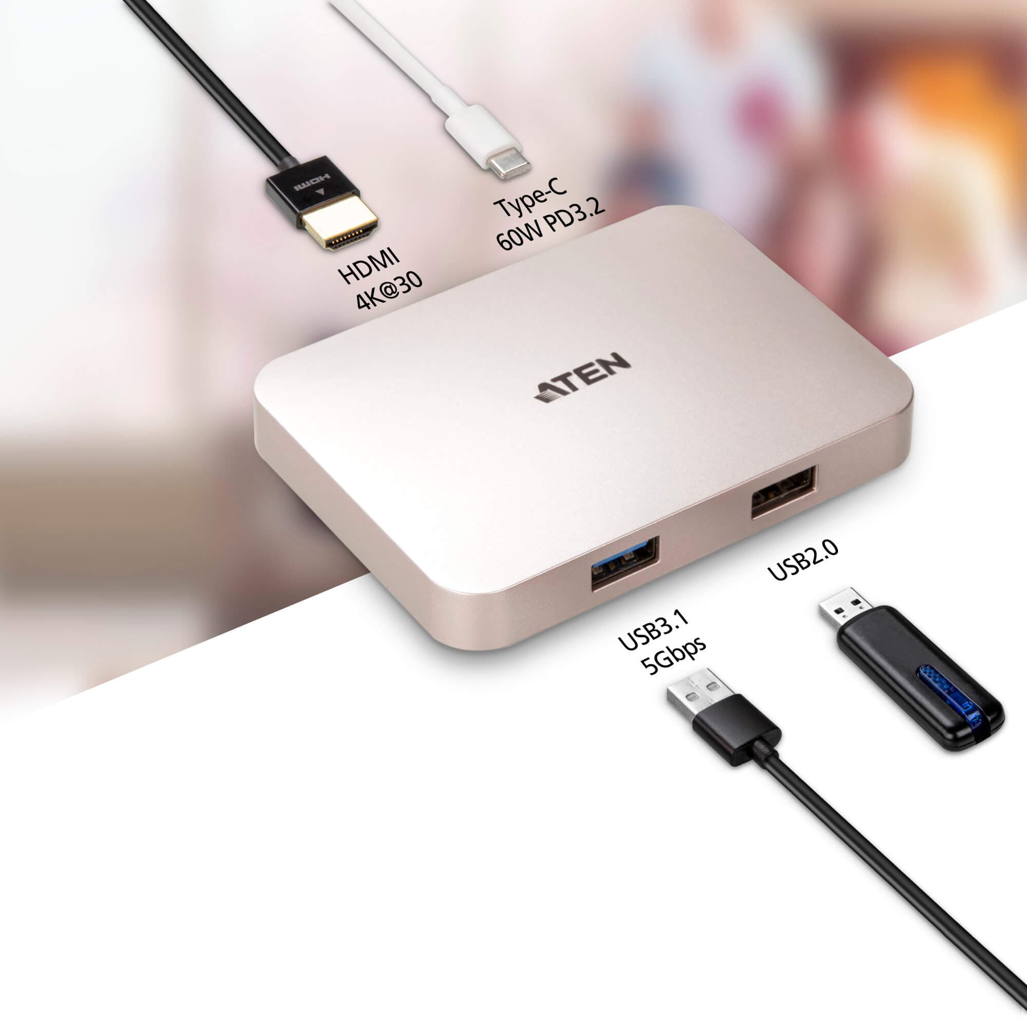 USB-C Gaming Dock (Supports Switch TV Mode)4K Ultra Mini Dock-PD60W