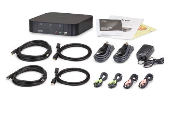 2-Port USB Mini DisplayPort/Audio Dual Display KVMP™ Switch (Cables included)