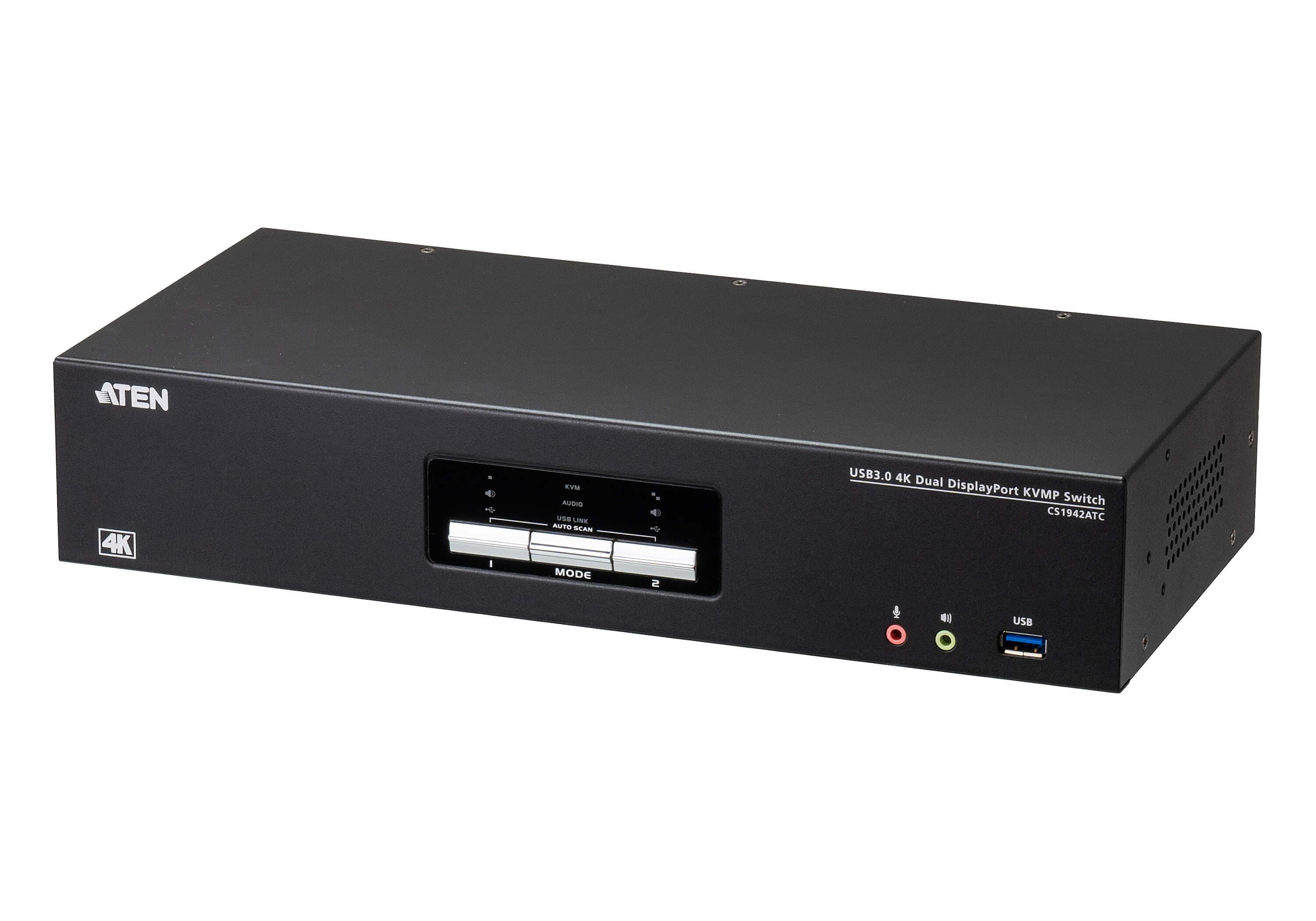 2-Port USB 3.0 4K DisplayPort Dual Display KVMP™ Switch for ATC — view 3