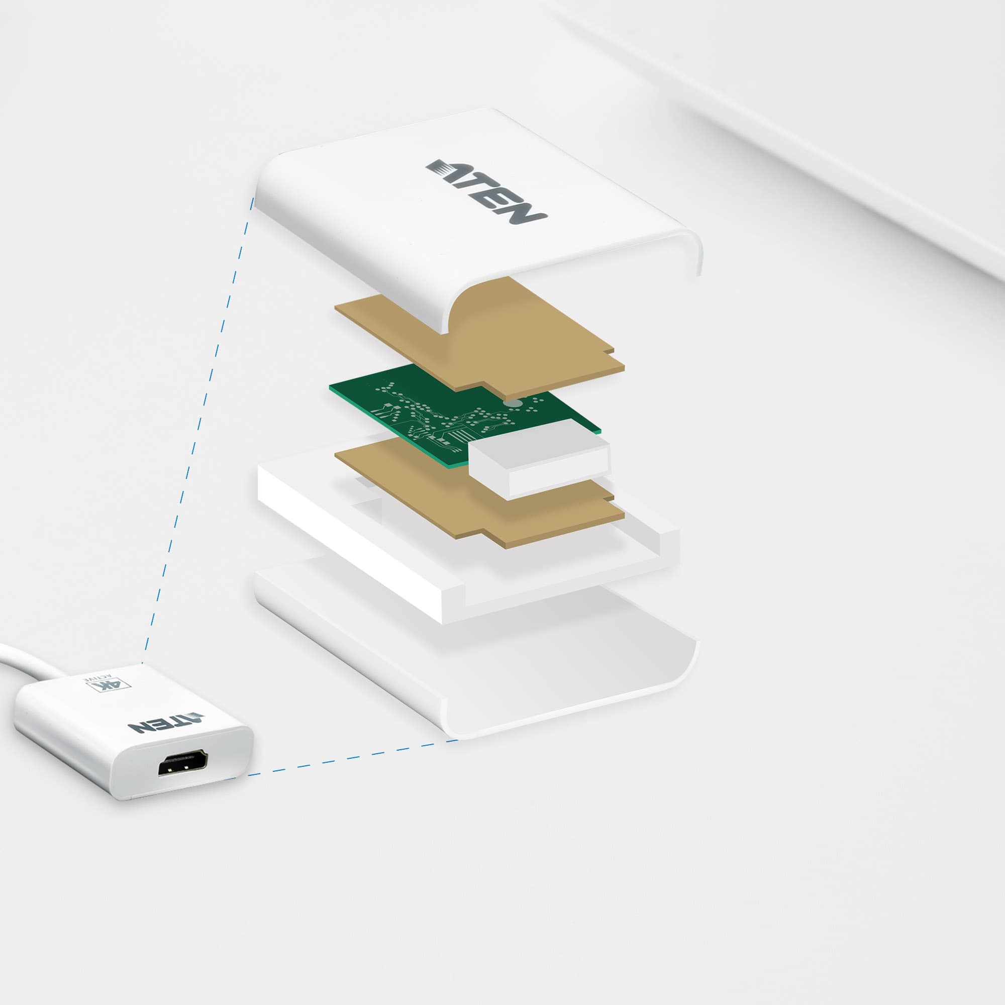 4K DisplayPort to HDMI Active Adapter — view 4