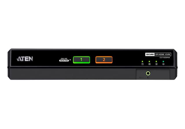 2-Port USB 5K DisplayPort/HDMI Dual Display Universal Secure KVM Switch (PSD PP v4.0 Compliant)