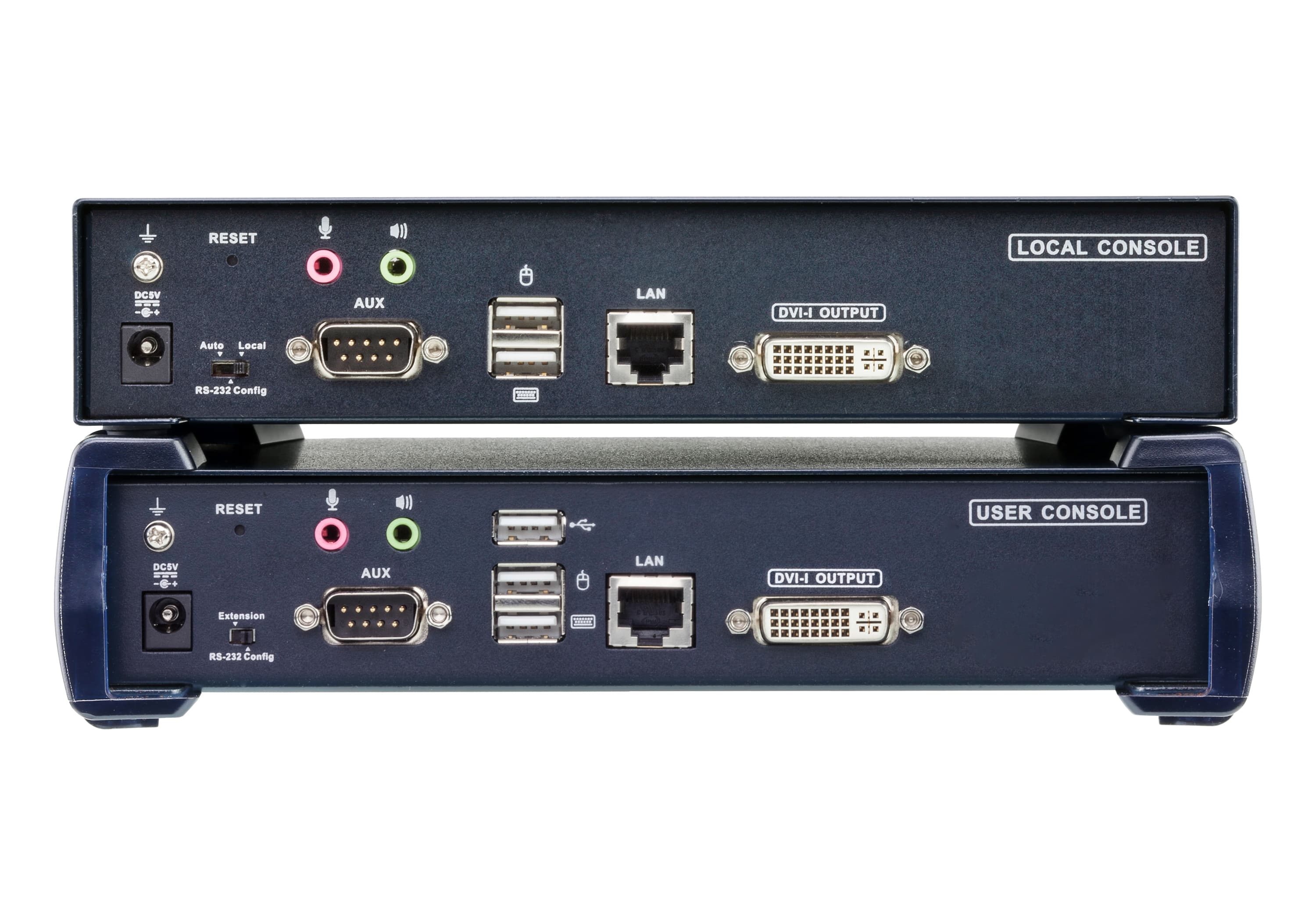 USB DVI-I Single Display KVM Over IP Extender — изглед 2